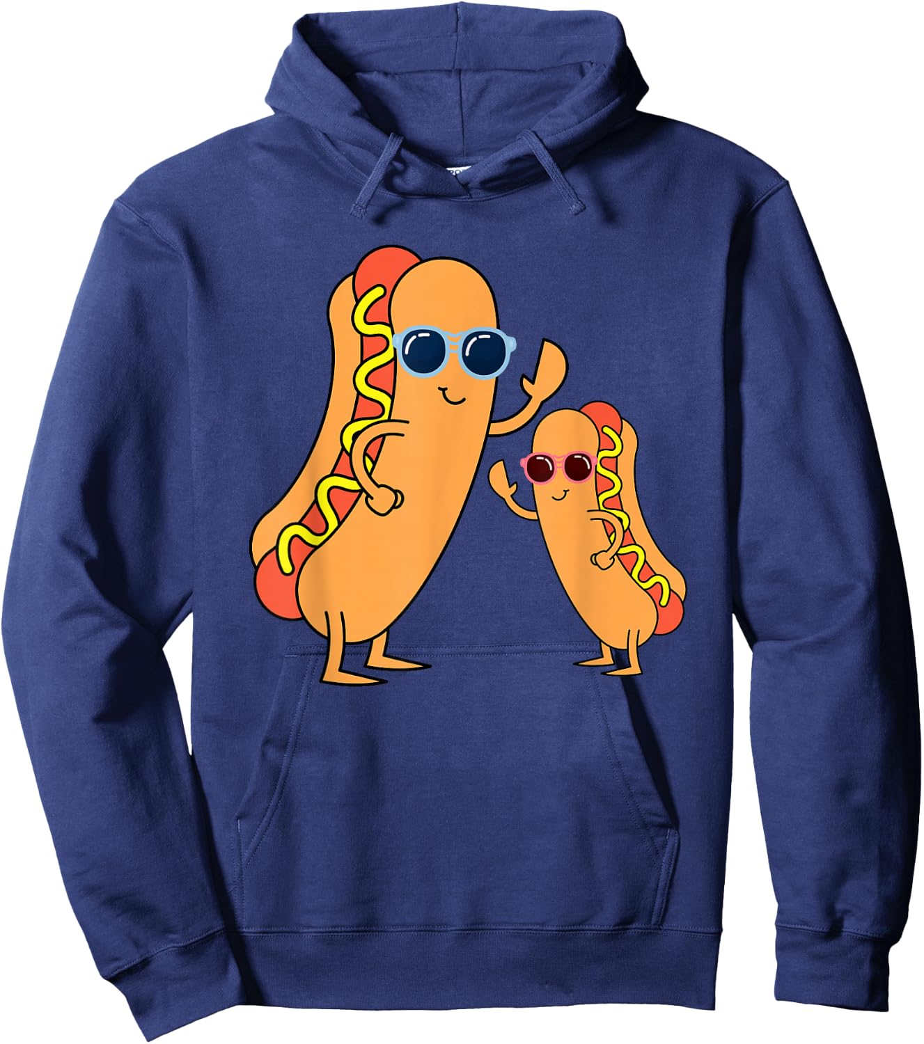 Cool Franks Sausages Weiner Fast Food Sunglasses Hot Dog Hoodie - Hoodie | Navy