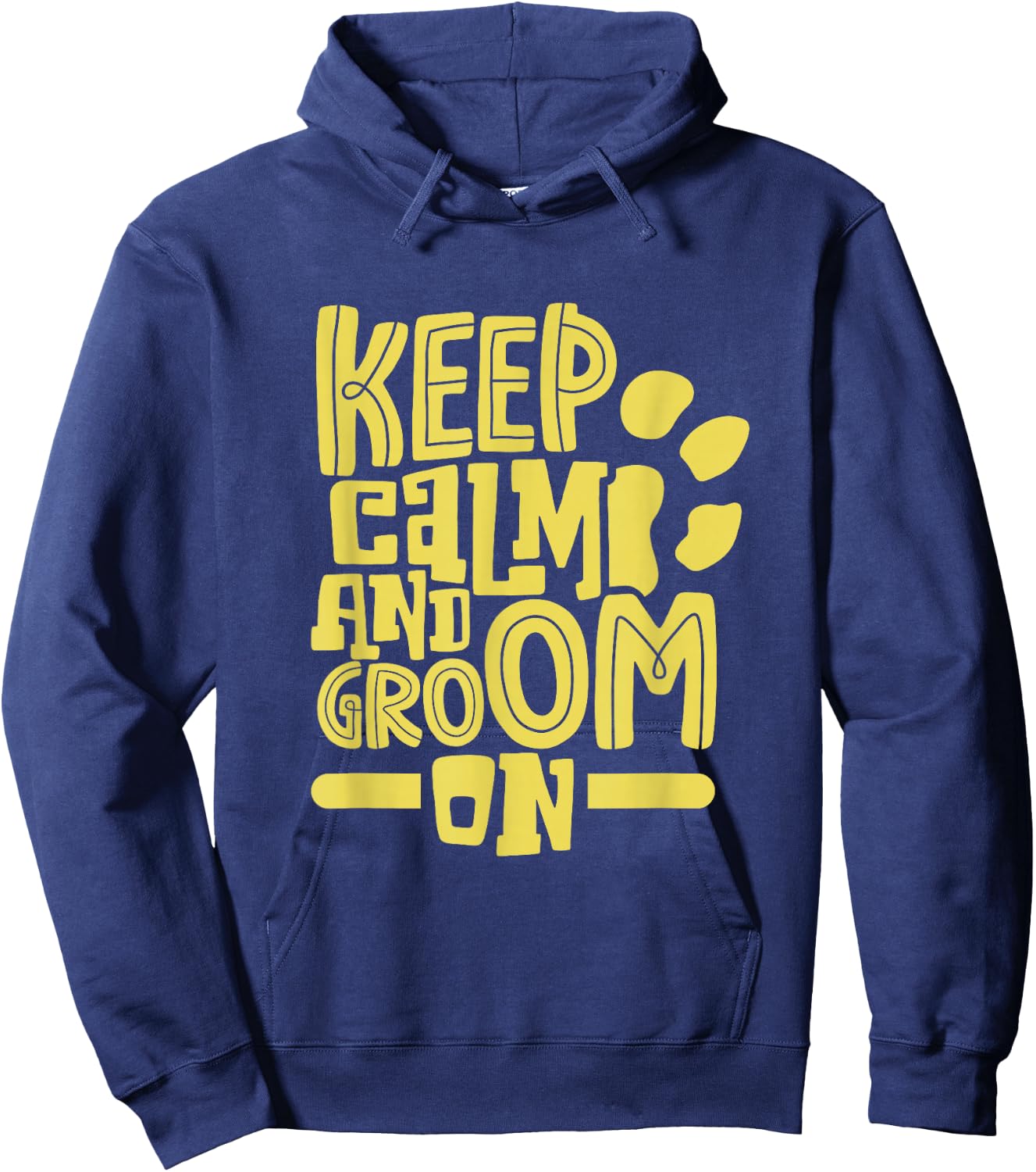 Keep calm and groom on - animal caretaker Hoodie - Hoodie | Navy