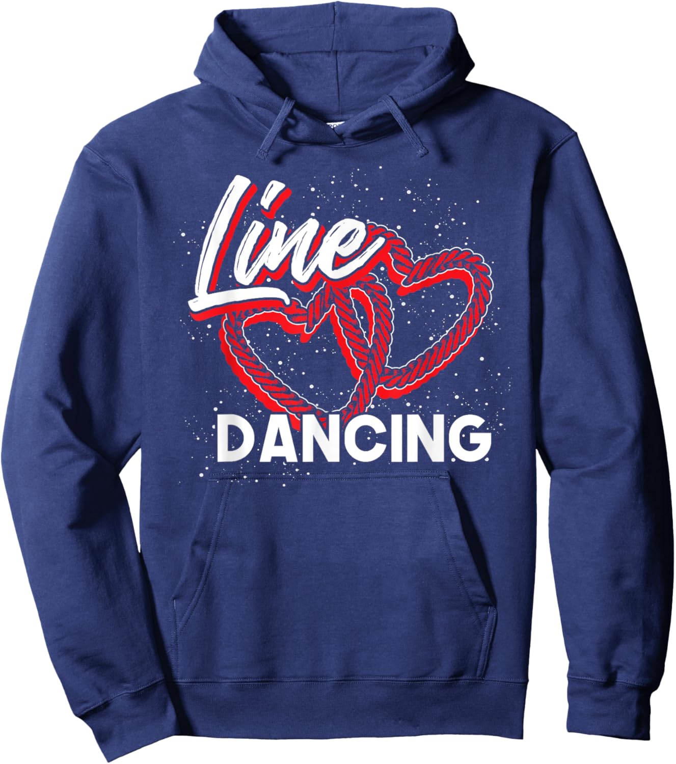Line Dancing Lover Cowboy Valentines Day Gift Line Dance Hoodie - Hoodie | Navy