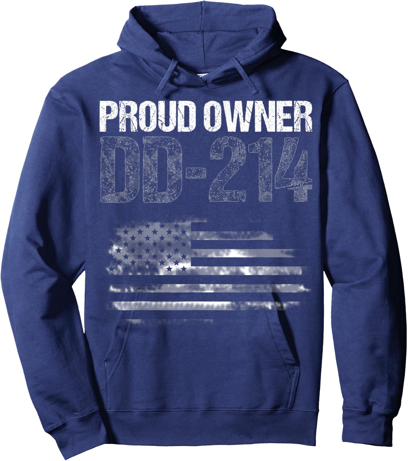 Patriotic Military Veteran Status Proud Owner DD-214 Shirt Men Hoodie - Hoodie | Navy