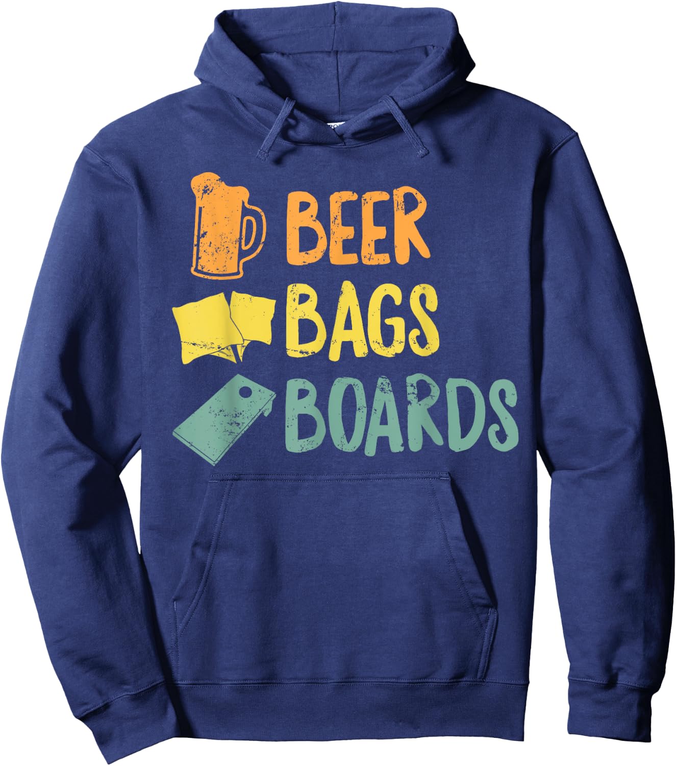 Beer Bags Boards Funny Cornhole Winner 4th of July Party Men Hoodie - Hoodie | Navy