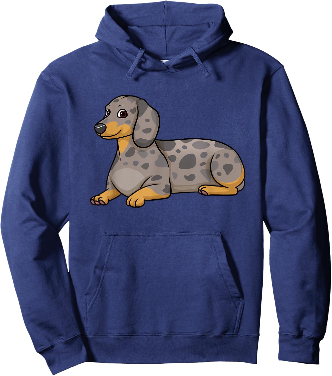 Dapple Dachshund Dog Lying Down Hoodie - Hoodie | Navy