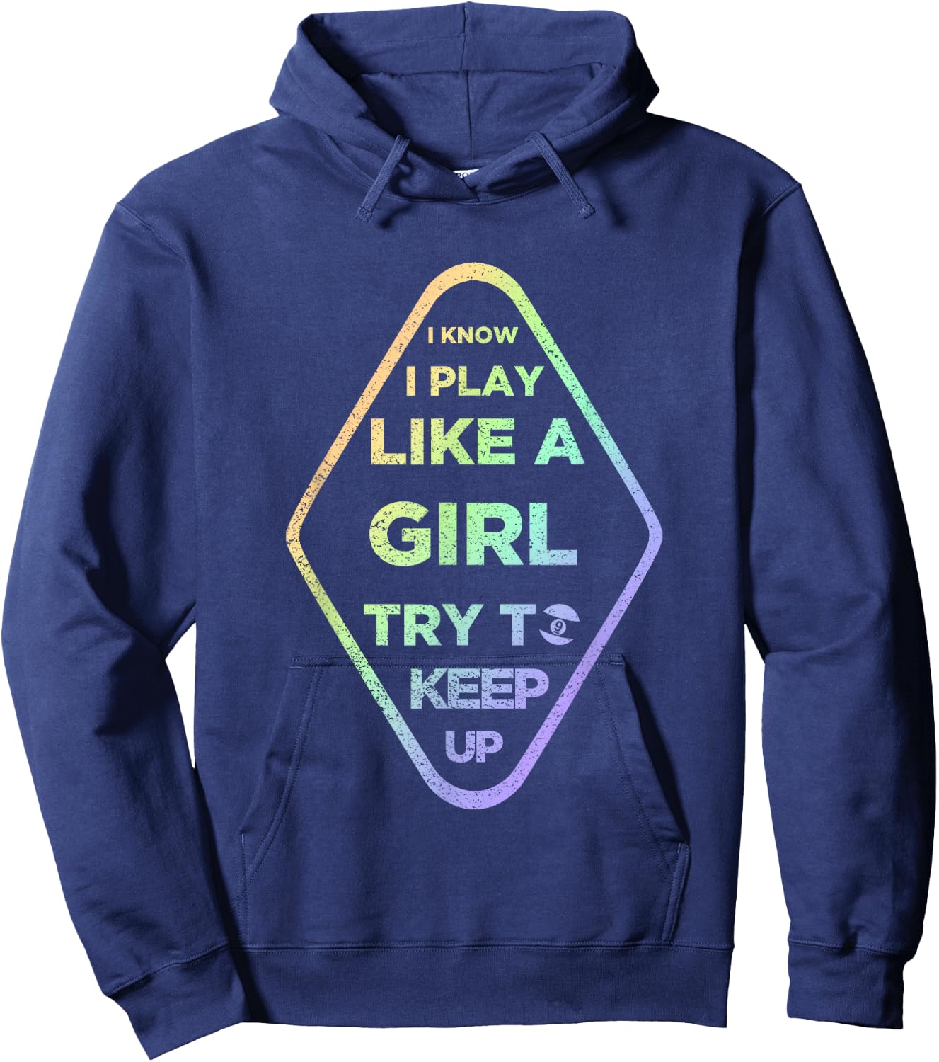 Play Like Girl 9 Ball - Nine Ball Gift Girls & Women Hoodie - Hoodie | Navy