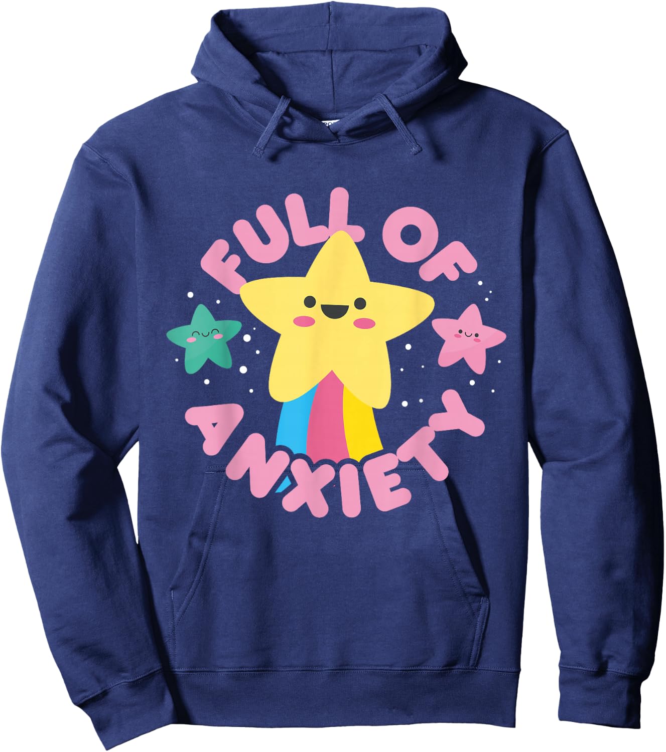 Full of Anxiety Cute Kawaii Kawaii Goth Pastel Goth Hoodie - Hoodie | Navy