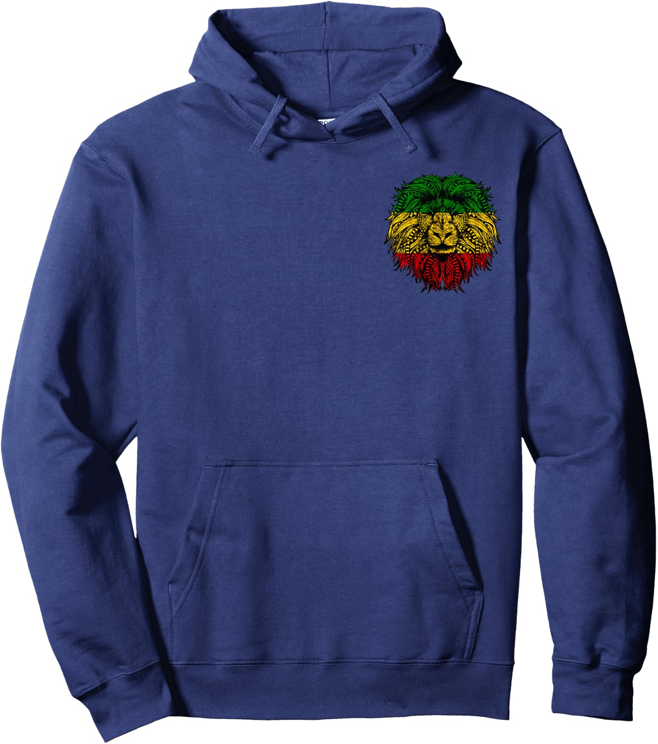 Rasta Reggae Rastafari Lion Jamaican Pride Hippie Lover Hoodie - Hoodie | Navy