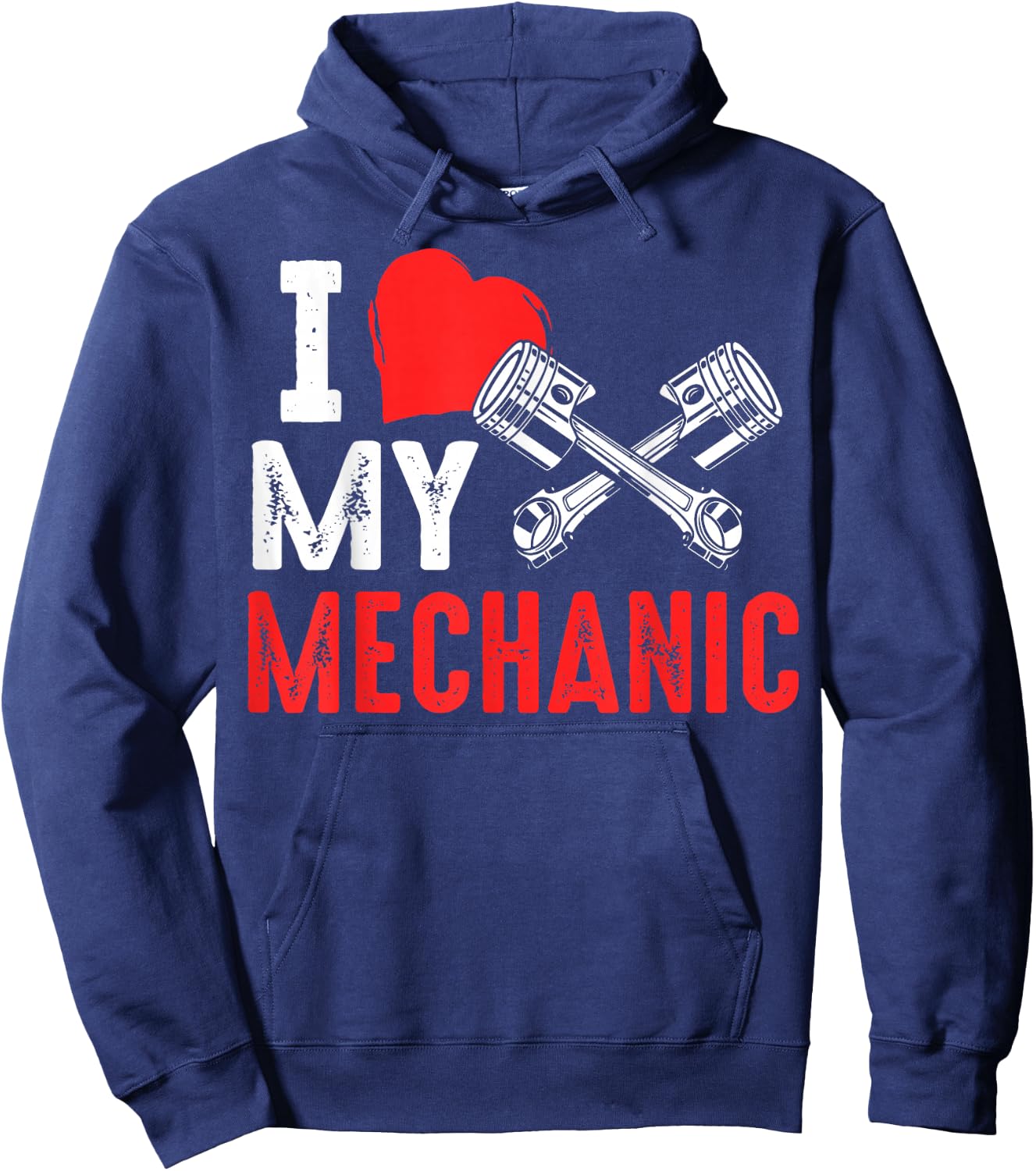 Mechanic Wife Funny Auto Car Mechanic's Wife Women Girl Hoodie - Hoodie | Navy