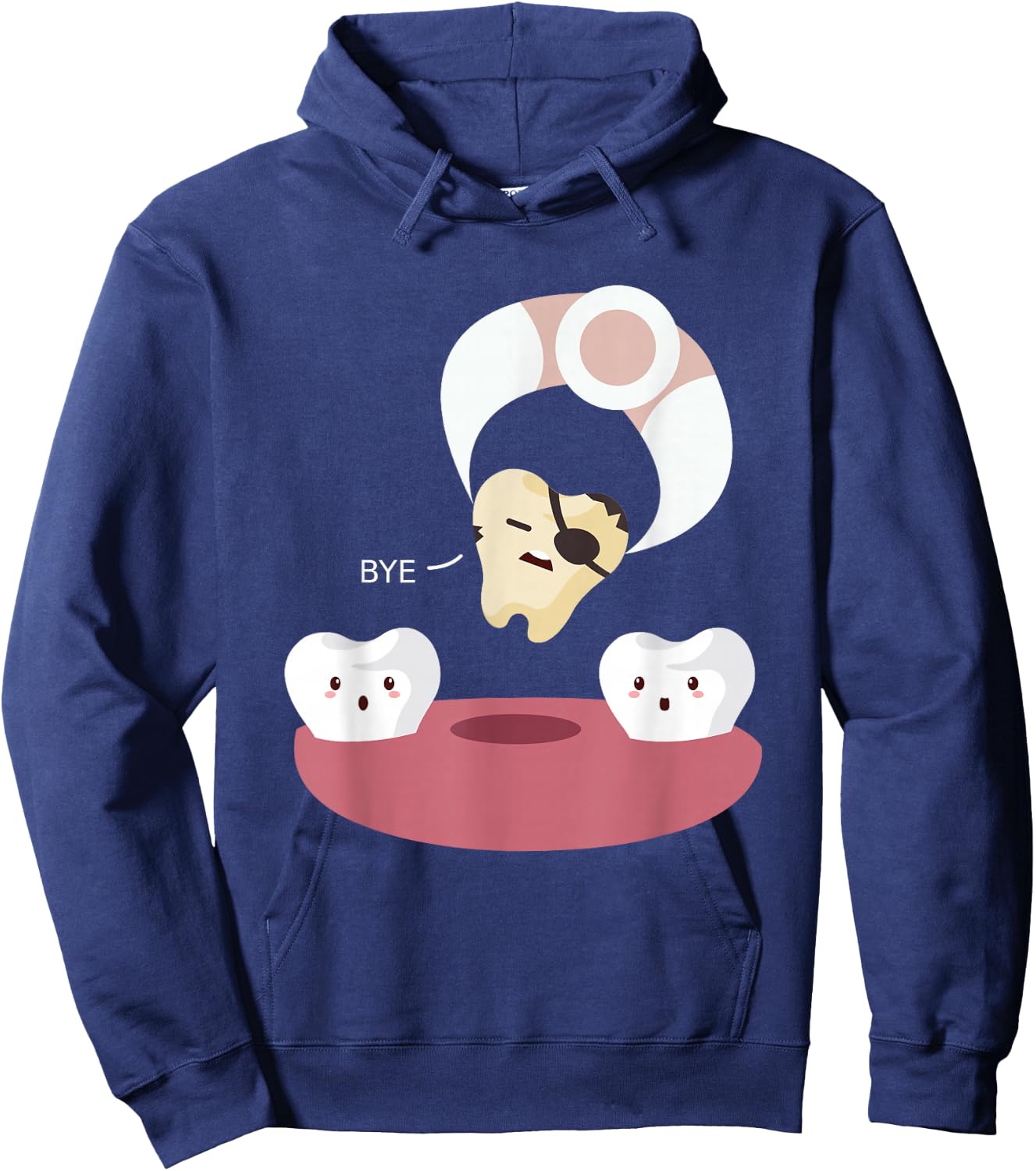 Dentistry Funny Pirate Teeth Tooth Extraction Humor Dentist Hoodie - Hoodie | Navy
