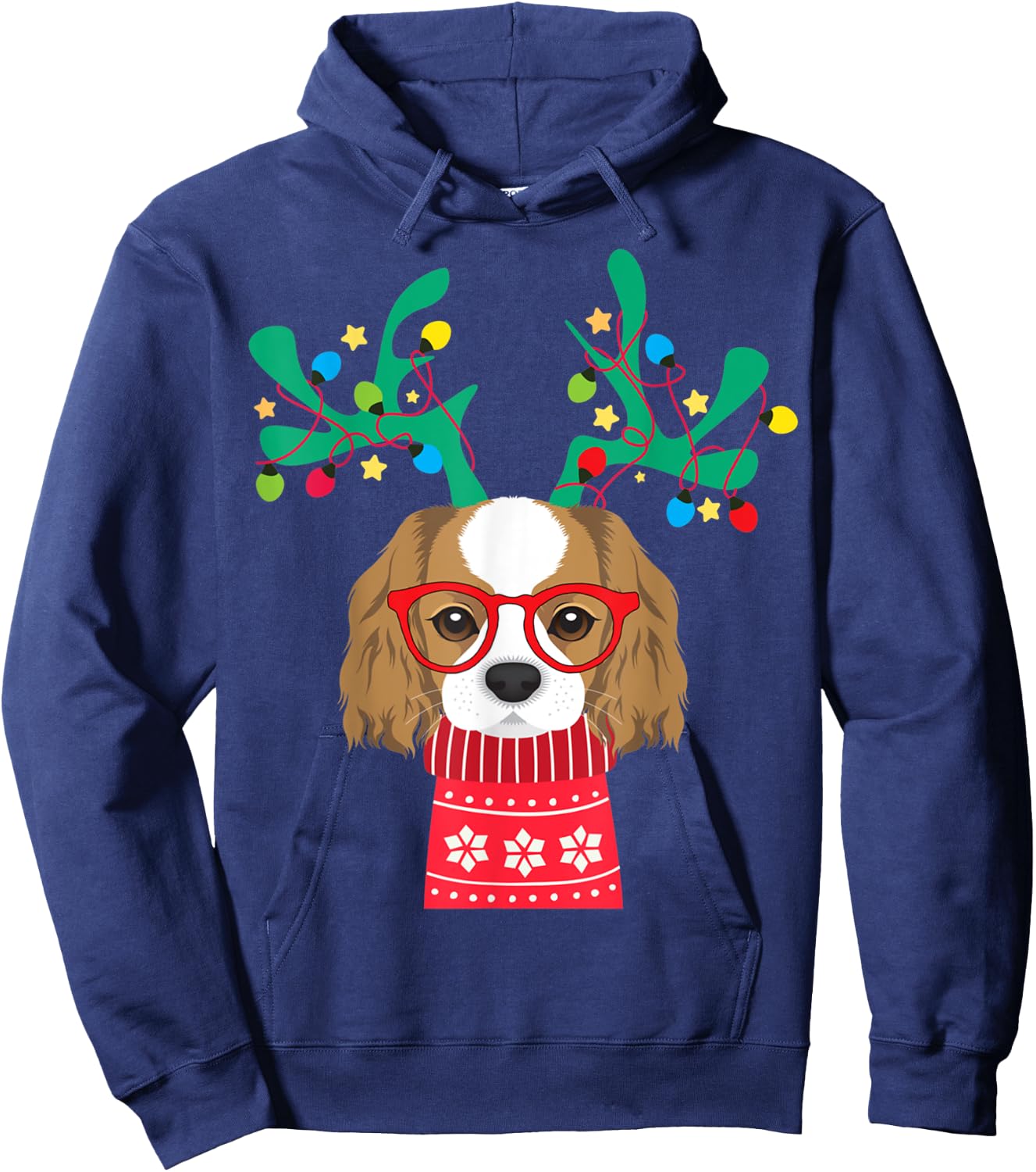 Crazy Cat Flash ForEssential quotes 114 Cavalier King Charles Spaniel Funny Holiday Xmas Christmas Hoodie - Hoodie | Navy