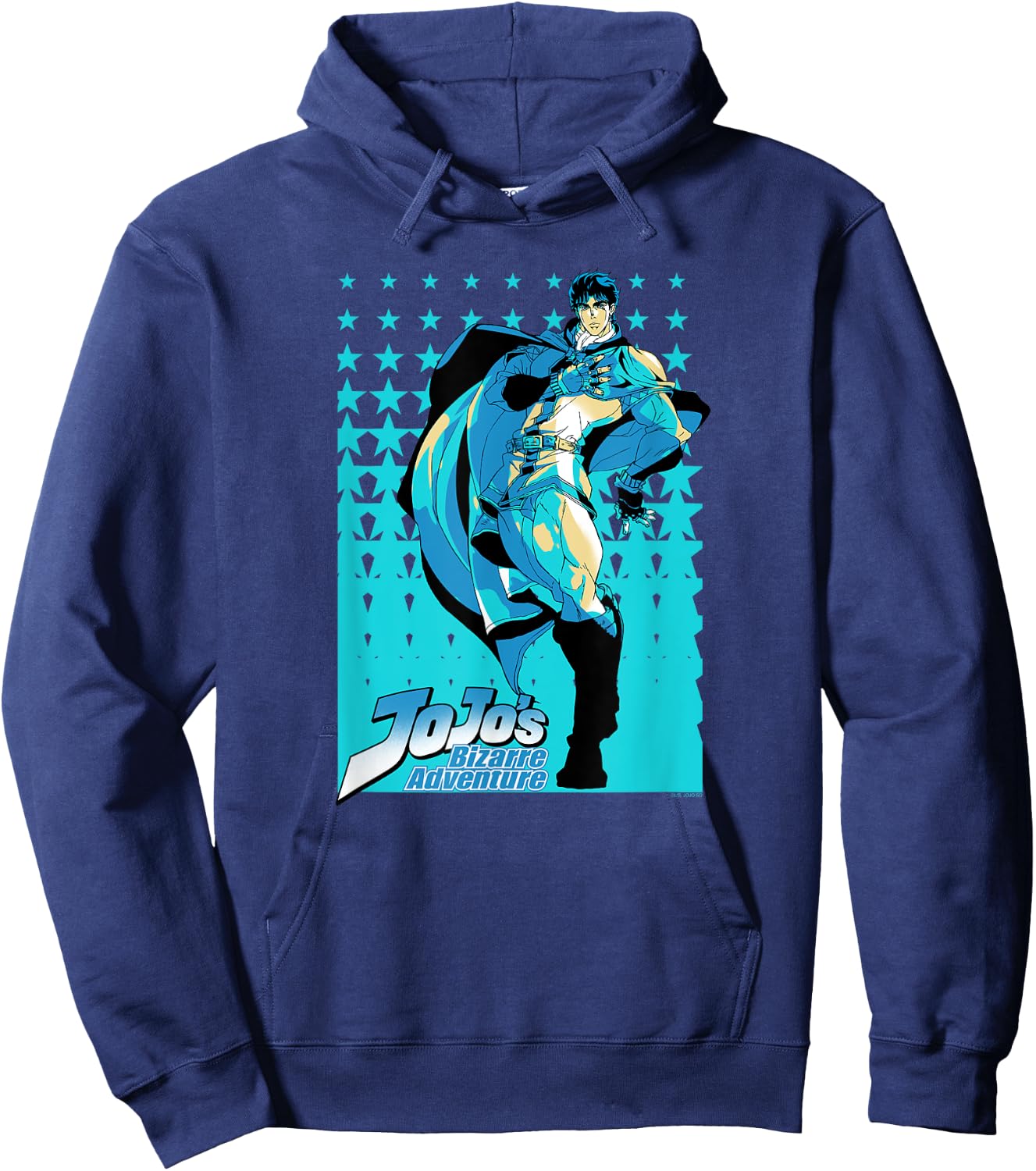 JoJo Part 1 Phantom Blood Jonathan Joestar Star Pattern Hoodie - Hoodie | Navy
