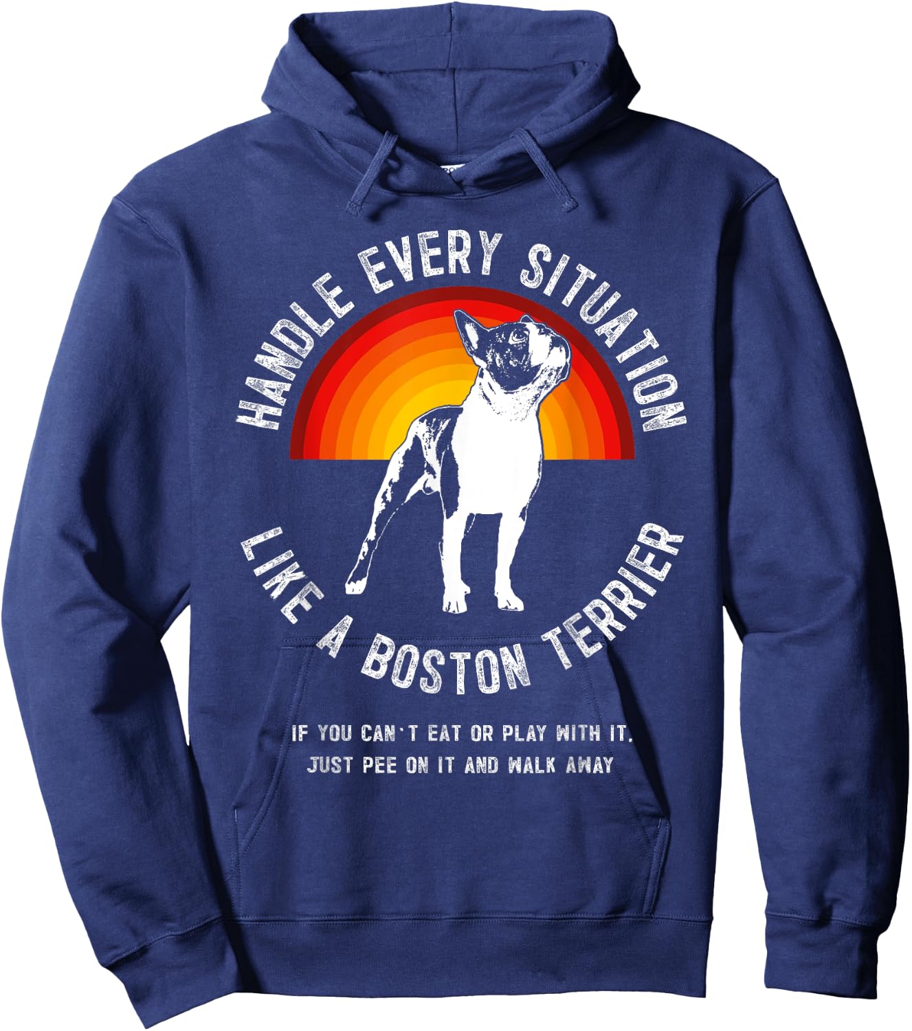 Boston Terrier Boston-Bulldog Men Women Kids Hoodie - Hoodie | Navy