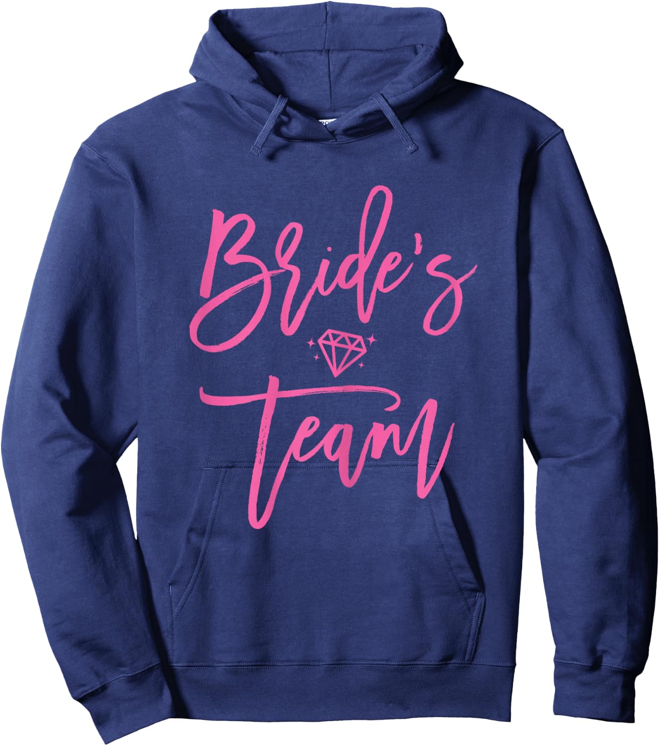 Bride's Team Bachelorette Party Shirts Pink Cute Hoodie - Hoodie | Navy