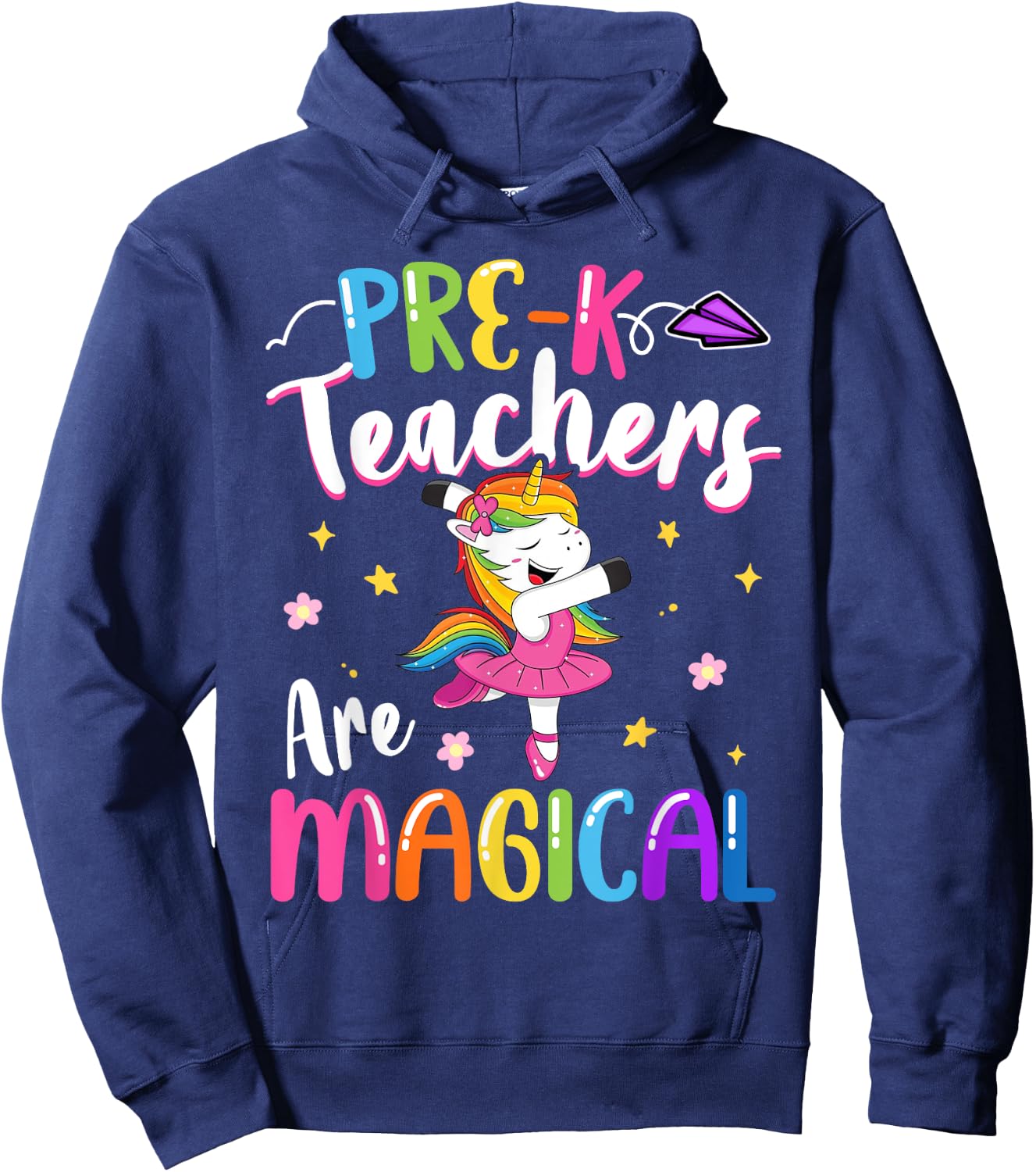Pre-K Teachers Are Magical Pre Kindergarten Unicorn Teacher Hoodie - Hoodie | Navy