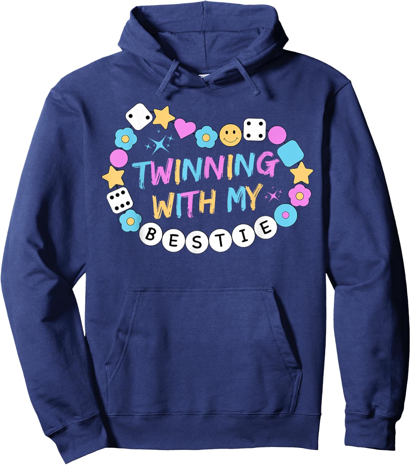 Twin Matching Twins Day Friend Twinning with My Bestie Twin Hoodie - Hoodie | Navy