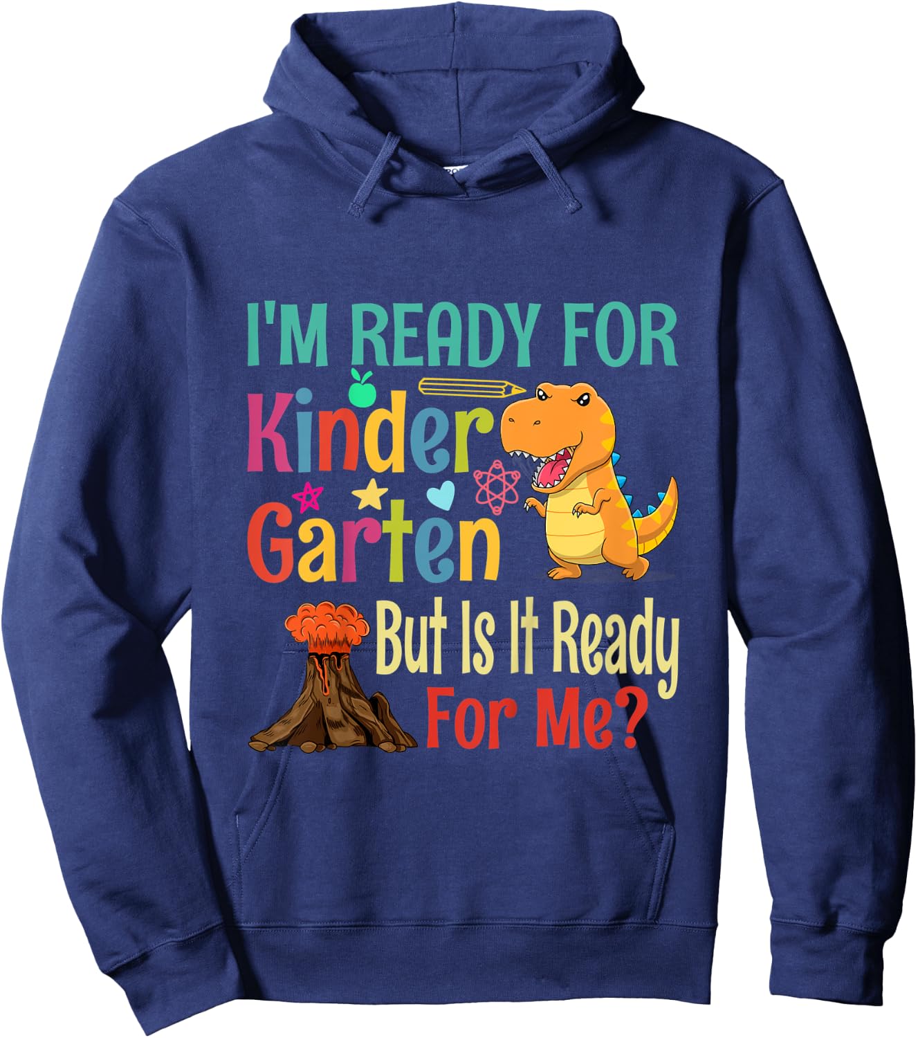 Kids First Day Of School Outfits For Girls Kindergarten Hoodie - Hoodie | Navy