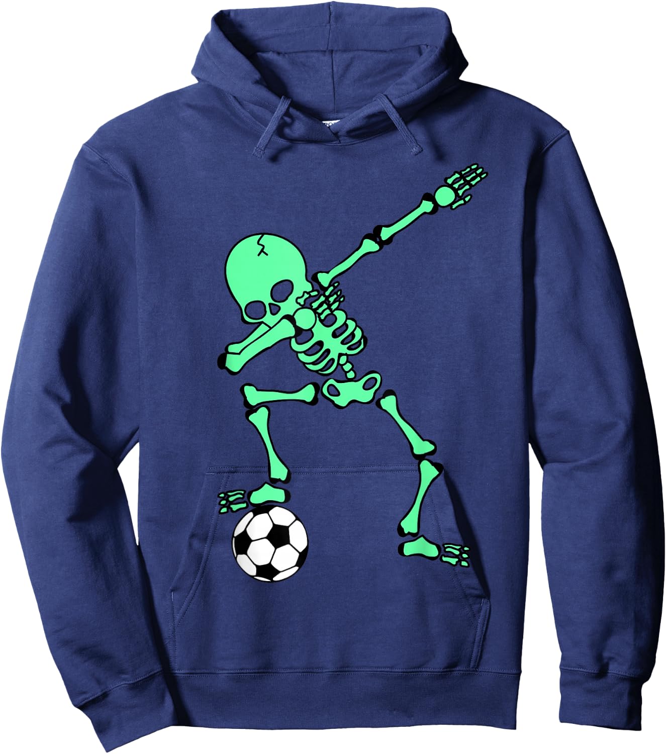 Dabbing Skeleton Soccer Shirt, Halloween Dab Shirt, Kids Hoodie - Hoodie | Navy