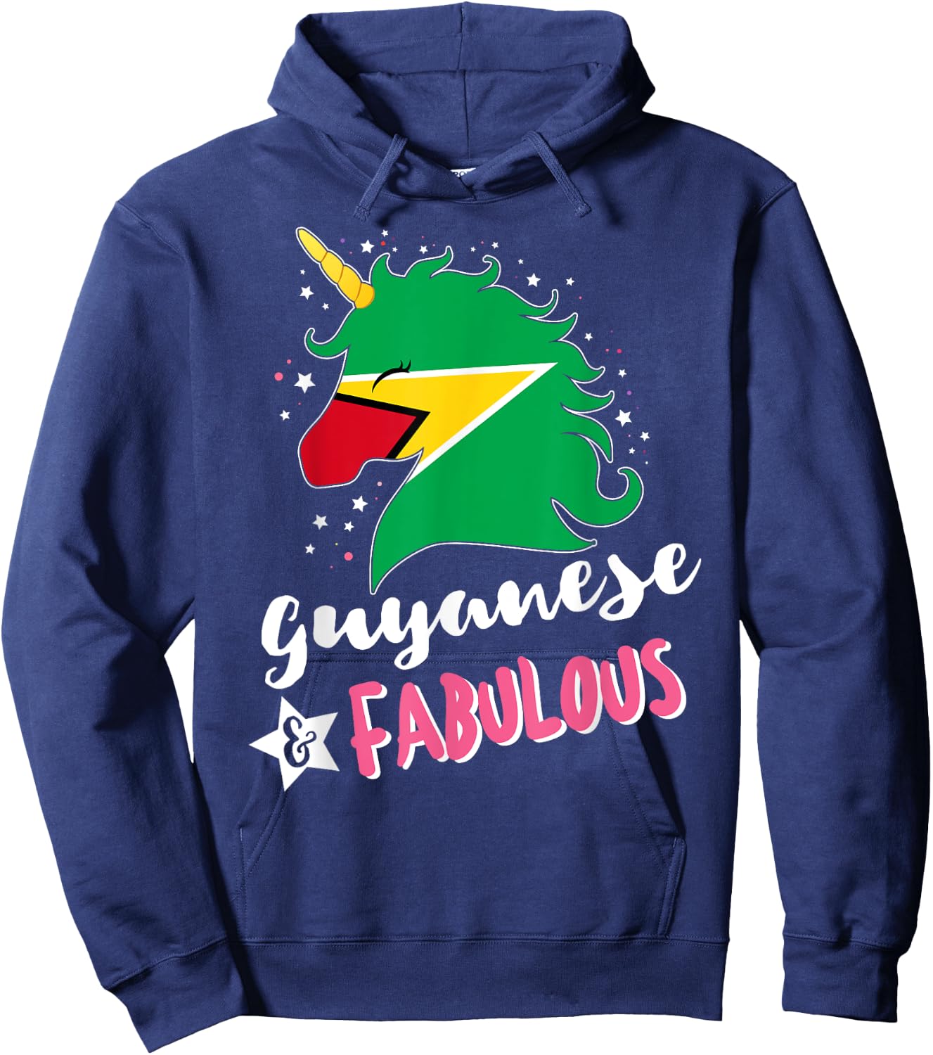 Guyananese Unicorn Guyana Flag Hoodie - Hoodie | Navy