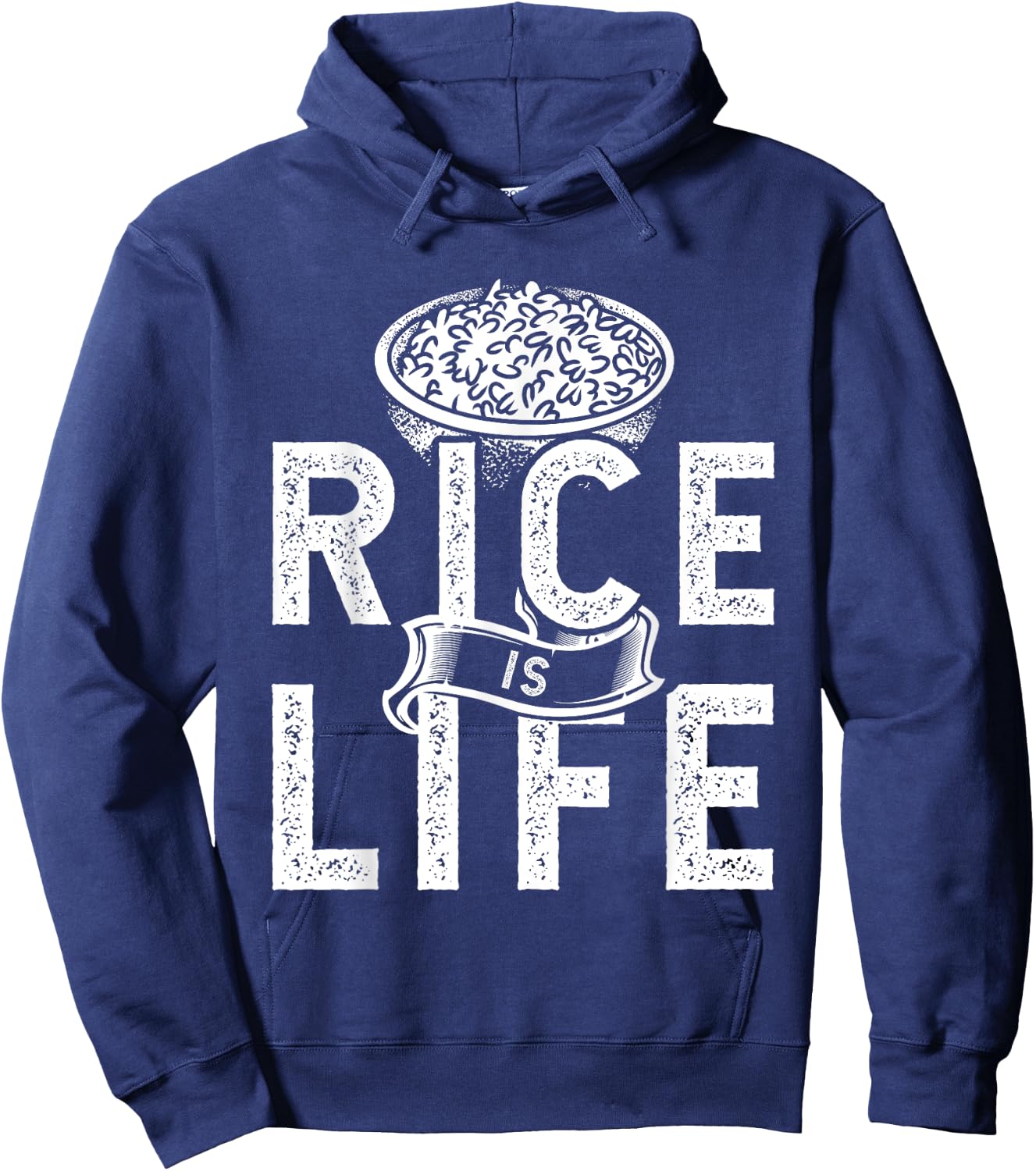 Funny Rice Design Women Rice Asian Food Dish Lovers Hoodie - Hoodie | Navy
