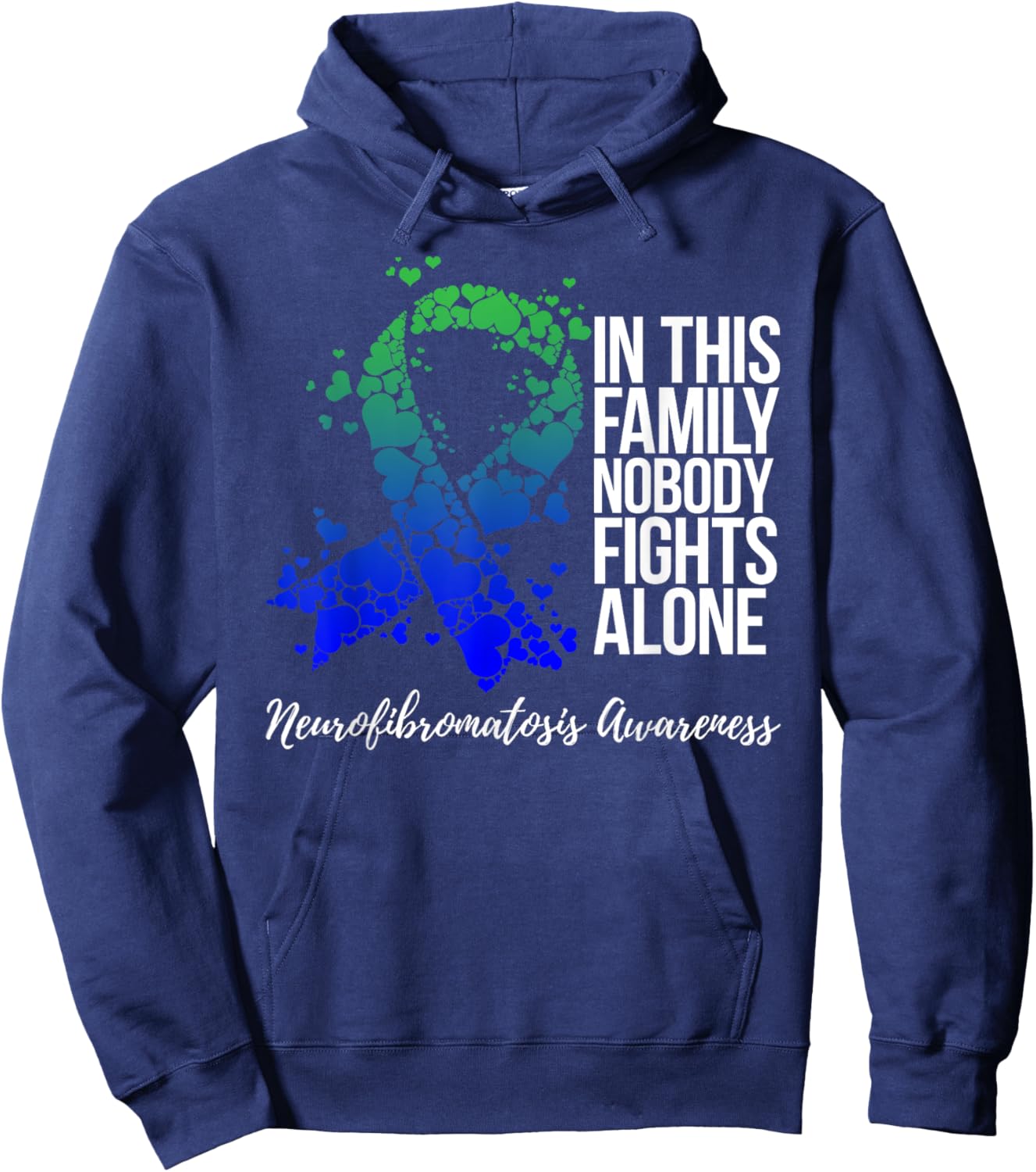 Family Support Neurofibromatosis NF Awareness Hoodie - Hoodie | Navy
