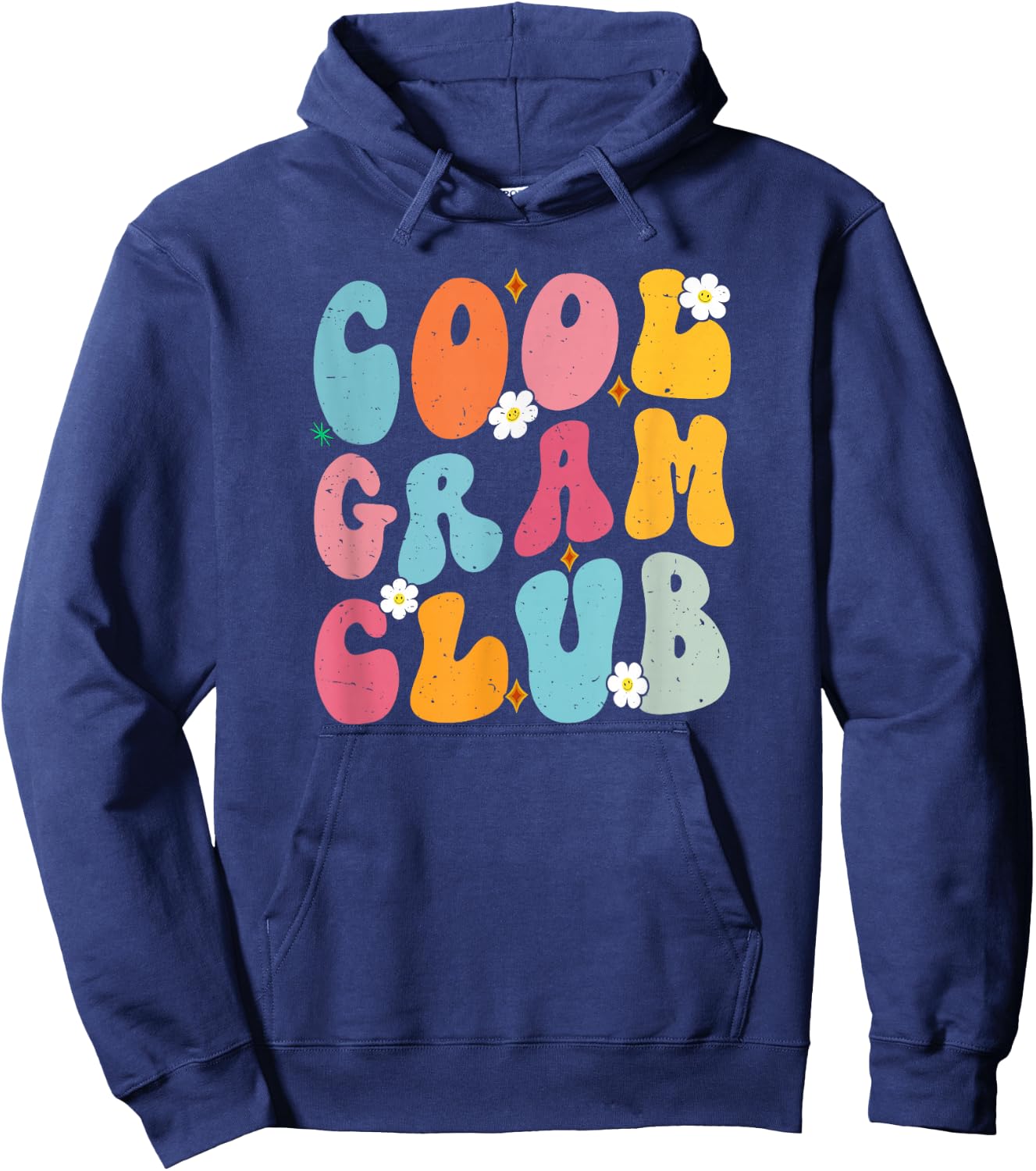 Cool Gram Club Mother's Day Groovy Retro Best Mom Ever Hoodie - Hoodie | Navy
