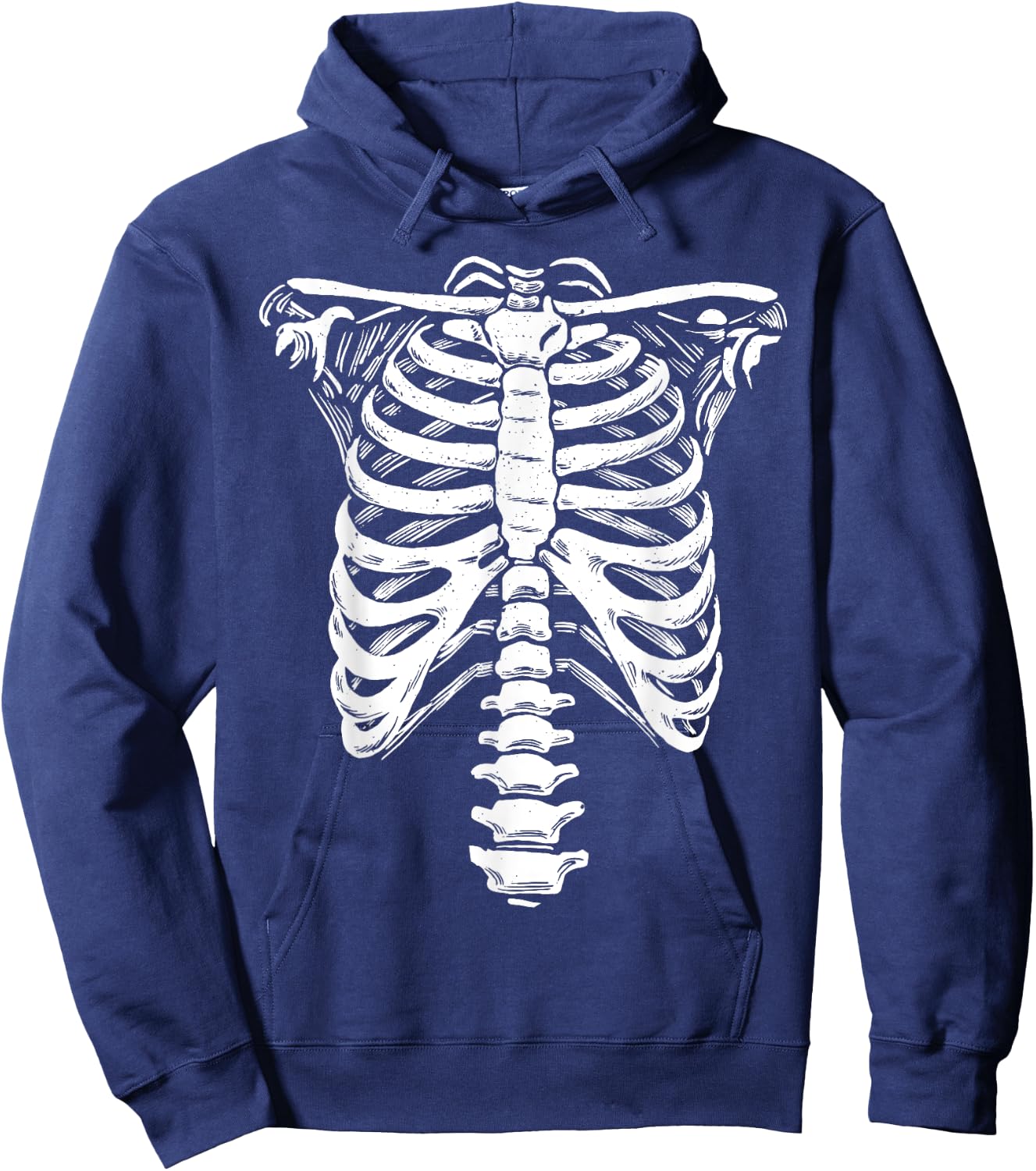 Skeleton Ribcage Costume Halloween Hoodie - Hoodie | Navy