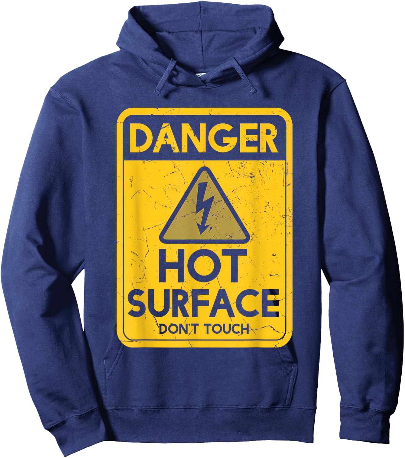 Funny Danger Hot Surface Don't Touch Humor Ceramicist Hoodie - Hoodie | Navy