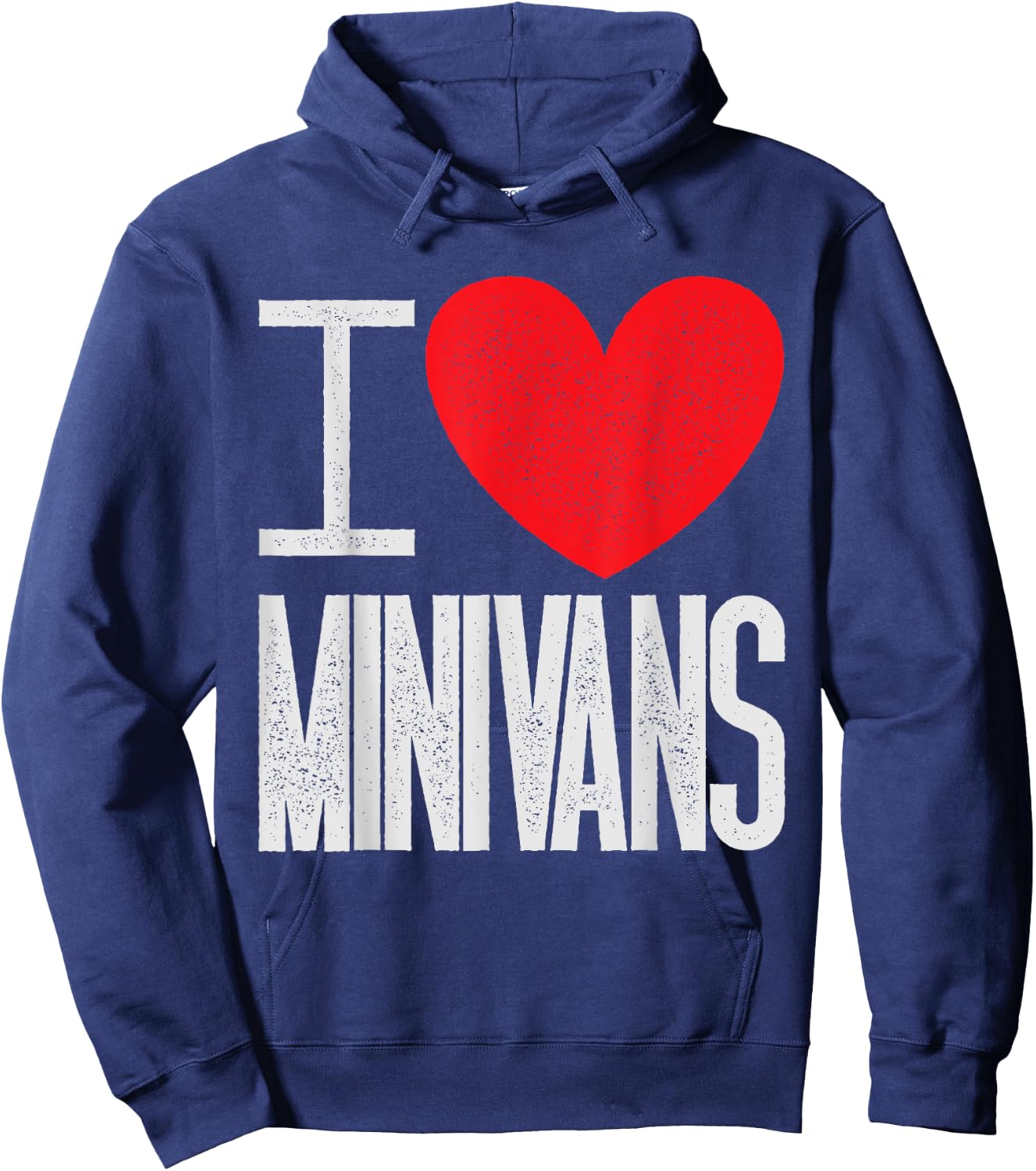 I Love Minivans - Heart Mini Van Funny Parent Mom Dad Hoodie - Hoodie | Navy