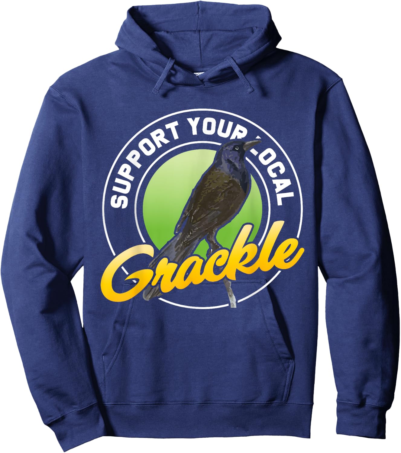 Quiscalus Grackle Bird Kawaii Bird Lover Hoodie - Hoodie | Navy