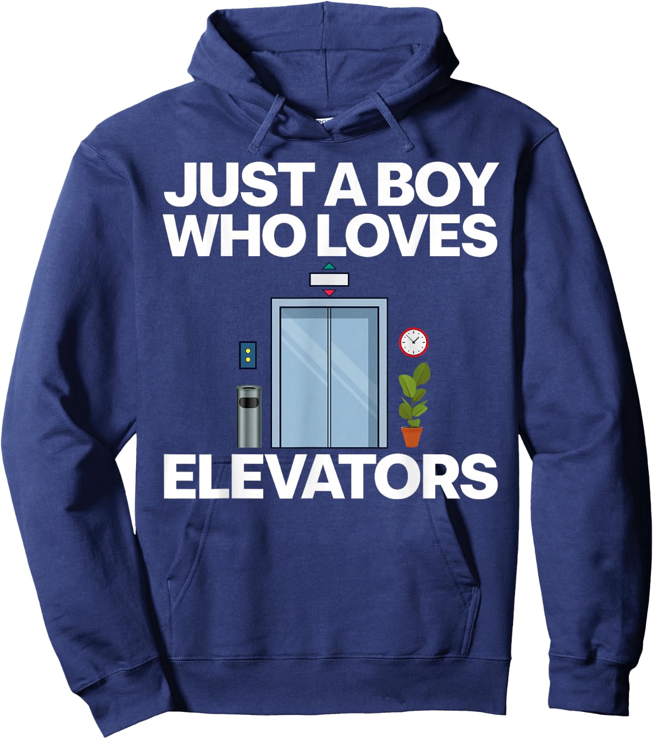 Cool Elevator Art Men Boys Kids Elevator Mechanic Inspector Hoodie - Hoodie | Navy
