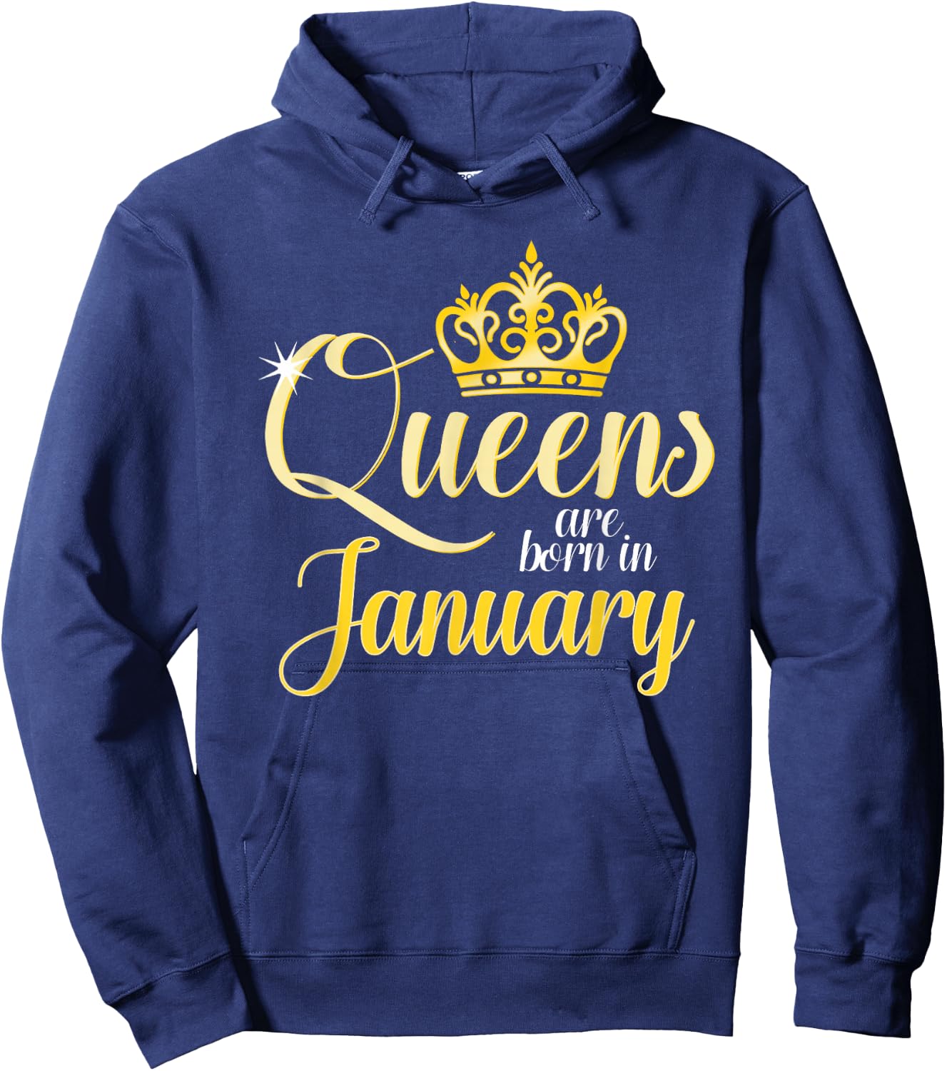 Queens Are Born In January Women Birthday Month Date Gift Hoodie - Hoodie | Navy