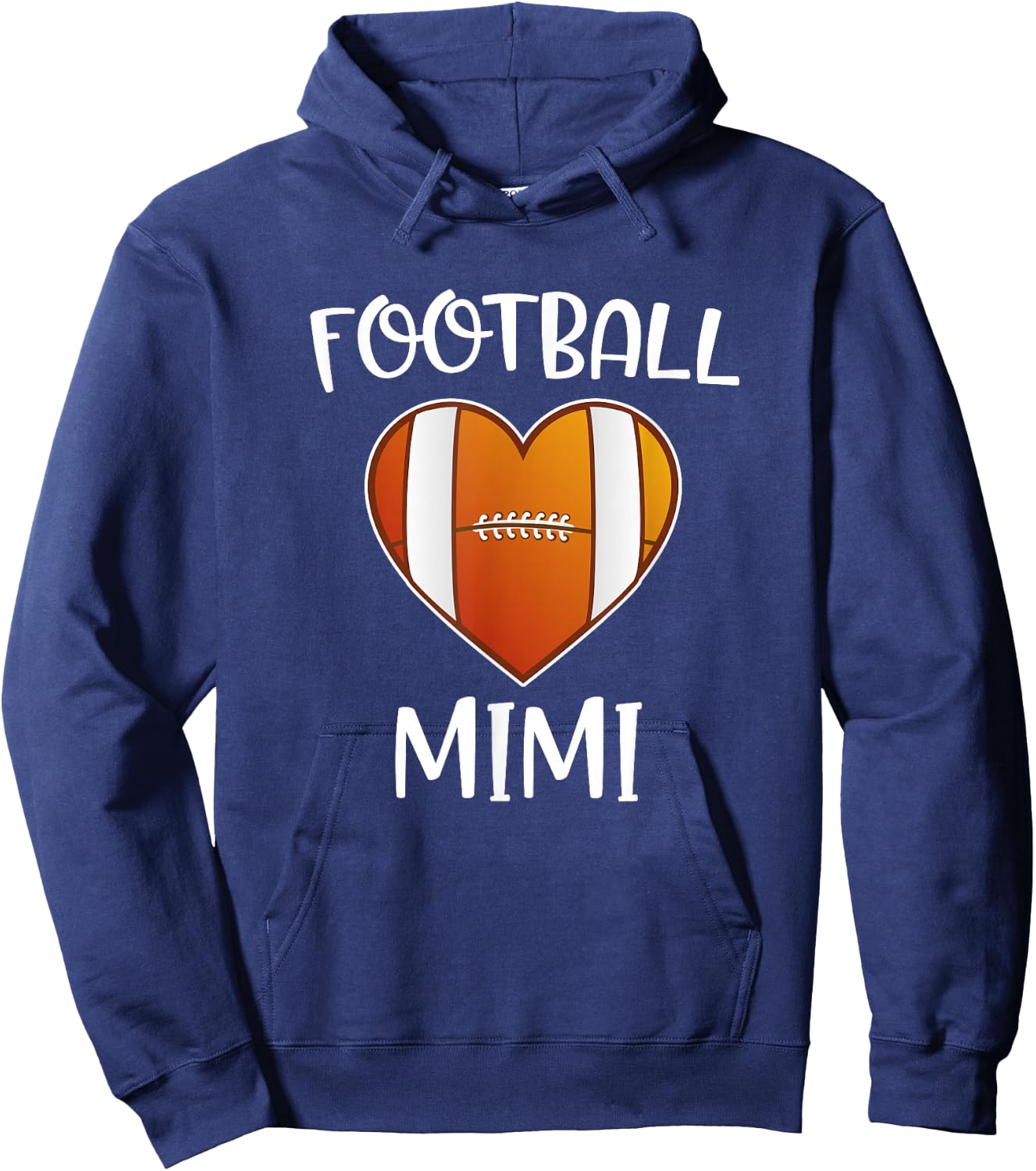 Football Mimi Cute Heart Football Gift Mimi Of A Player Hoodie - Hoodie | Navy