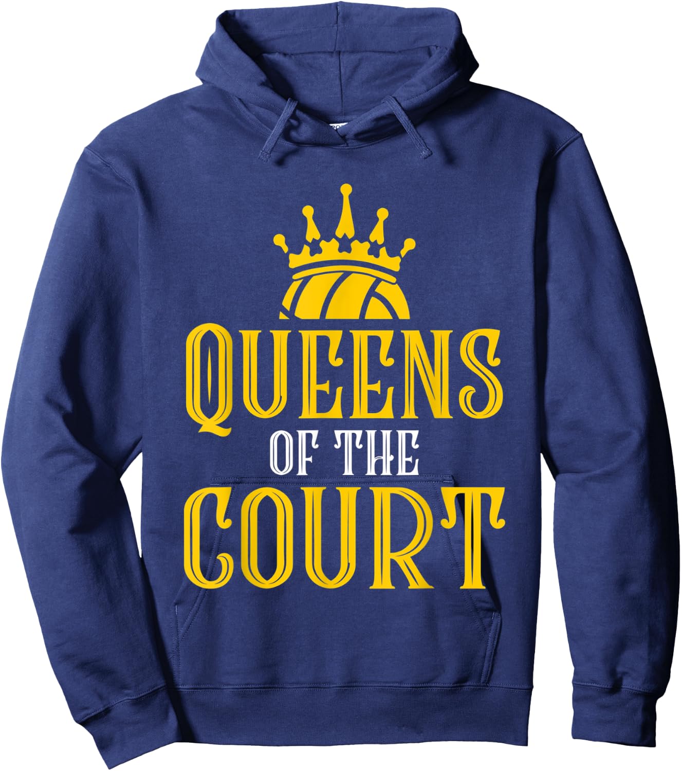Queens Of The-Court Volleyball Player Apparel - Volleyball Hoodie - Hoodie | Navy