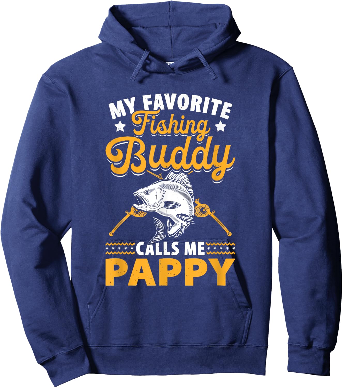Fishing Grandpa - Pappy Fishing Buddy - Fishing Pappy Hoodie - Hoodie | Navy