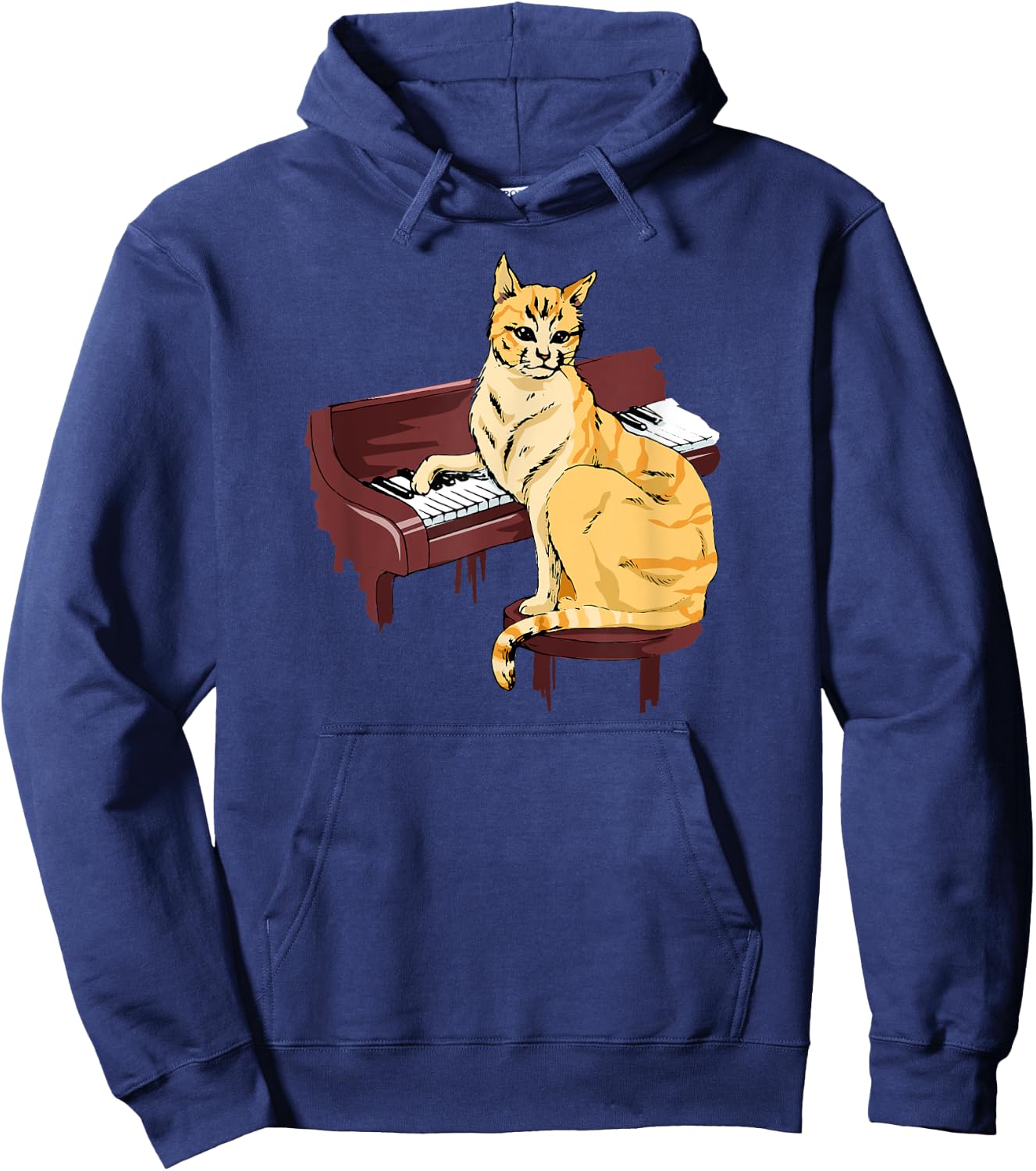 Piano Cat Women Hoodie - Hoodie | Navy