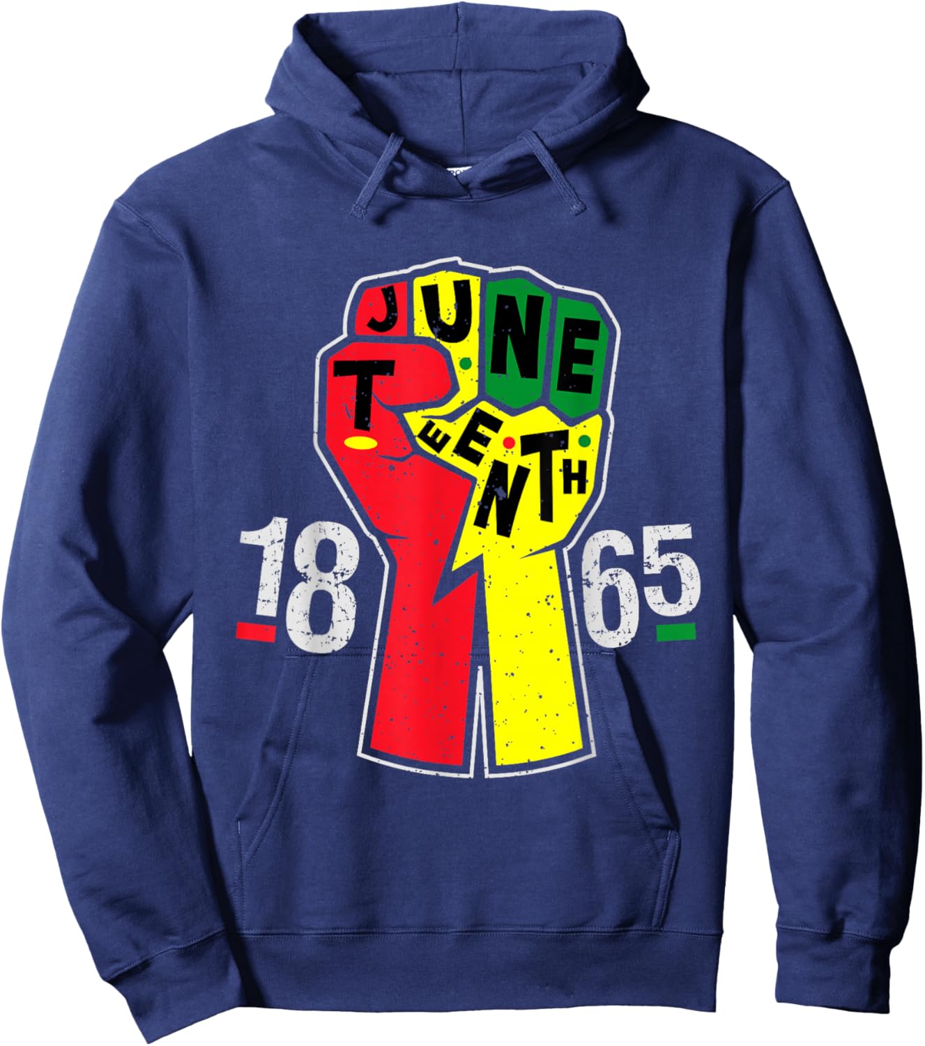 Juneteenth 1865 Black King Black Power Black History Month Hoodie - Hoodie | Navy
