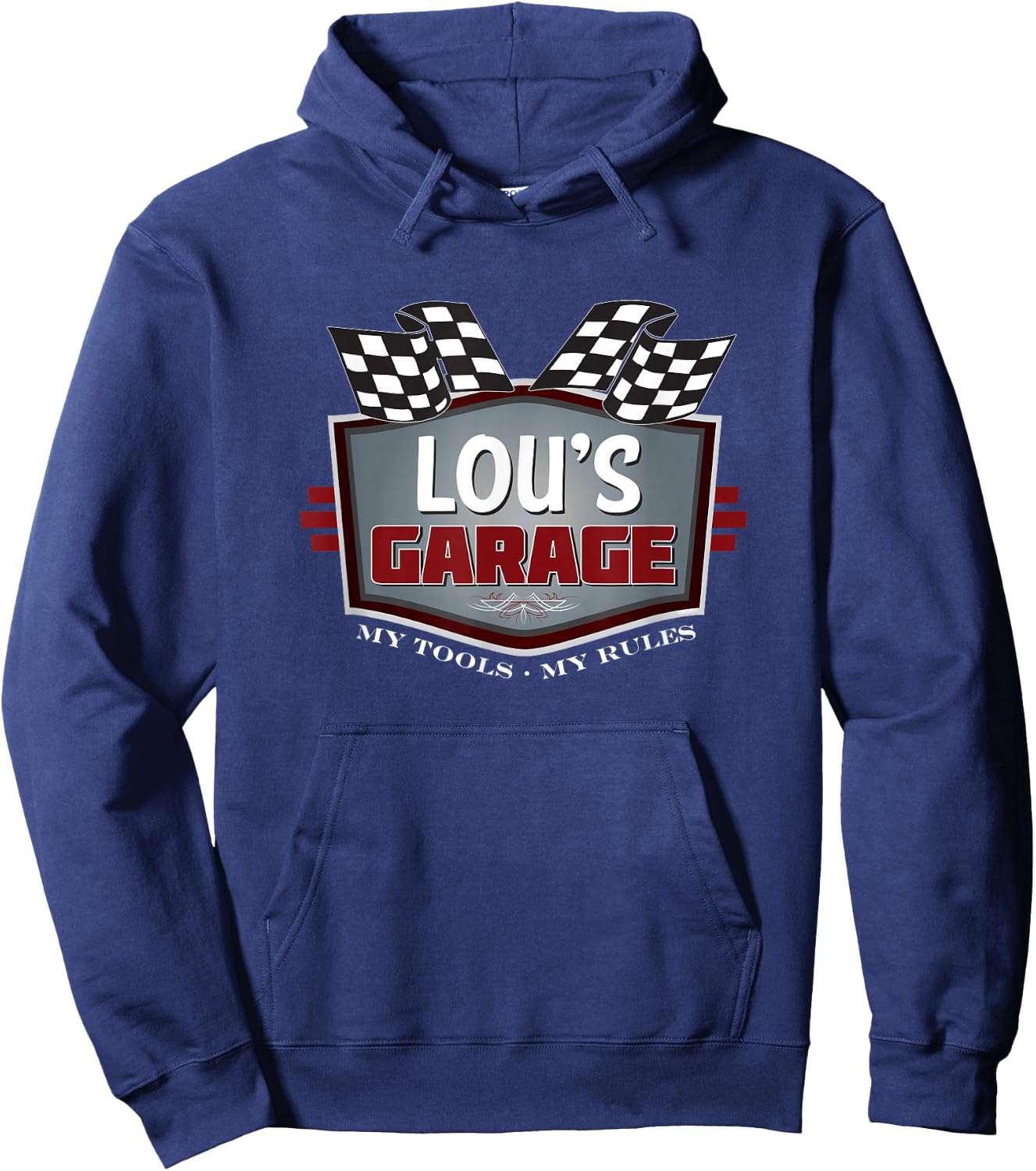 Lou's Garage - Funny Car Guy - My Tools My Rules Hoodie - Hoodie | Navy