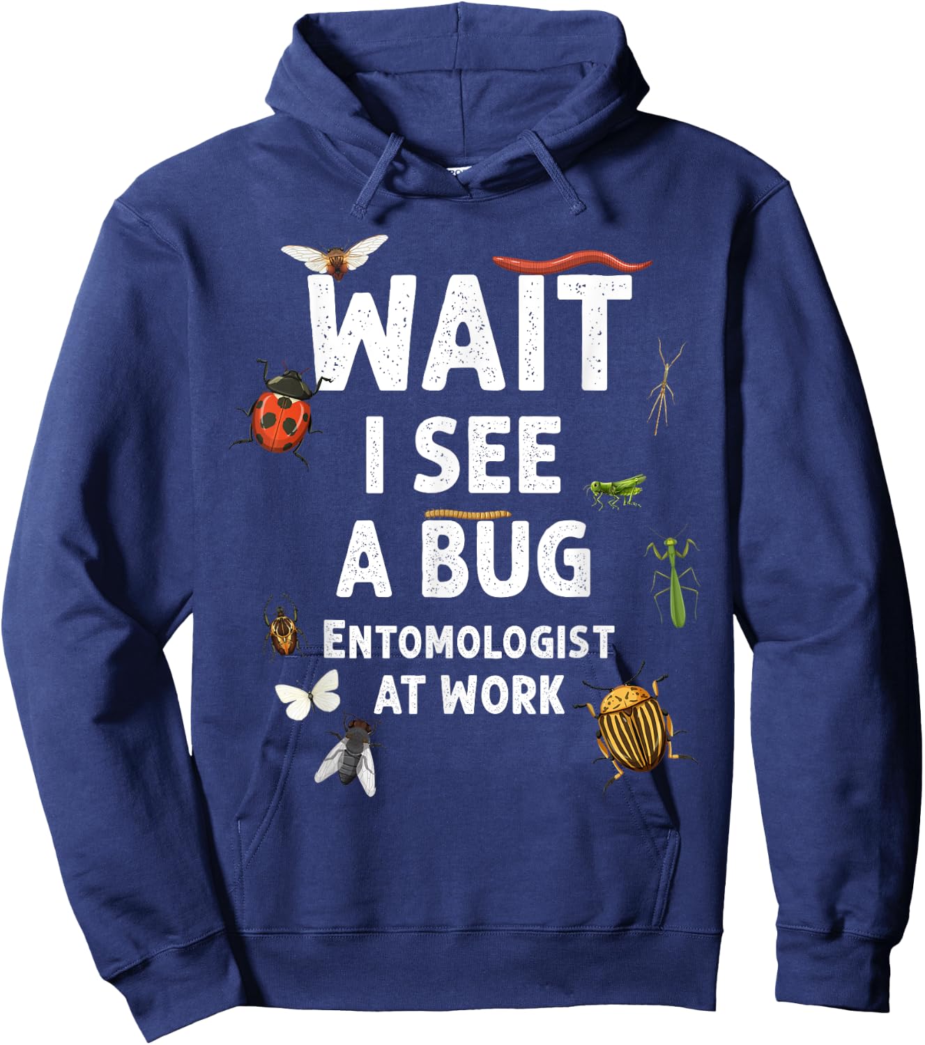 Kids Entomology Toddlers Wait I See A Bug Catchers Costume Hoodie - Hoodie | Navy