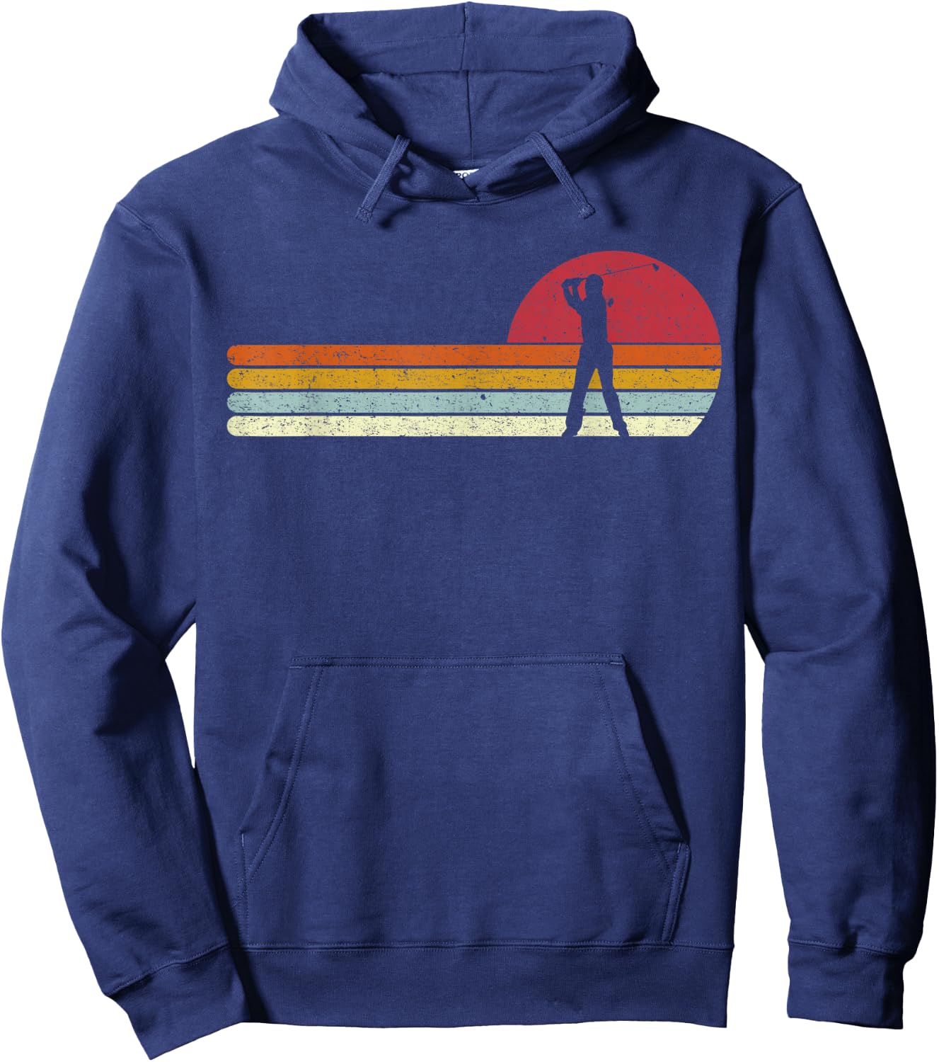 Golf Sunset Distressed Hoodie - Hoodie | Navy