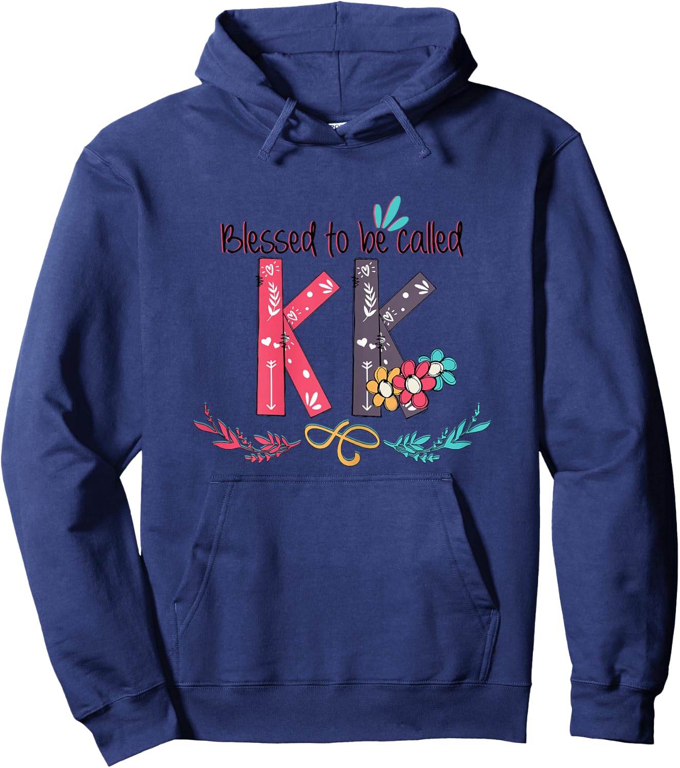 Blessed to be Called KK Colorful Gifts-Grandma Hoodie - Hoodie | Navy