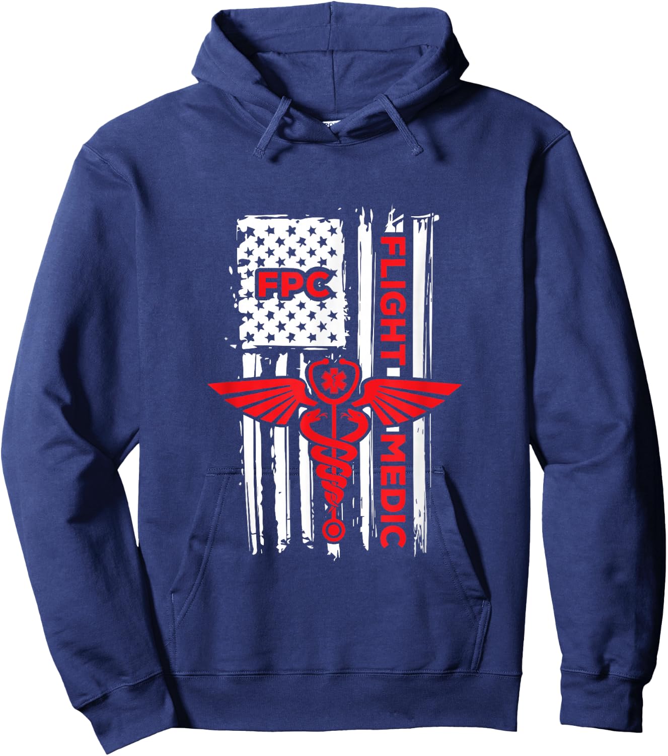 Flight Medic USA American Flag Air Flight Paramedic FP-C Hoodie - Hoodie | Navy