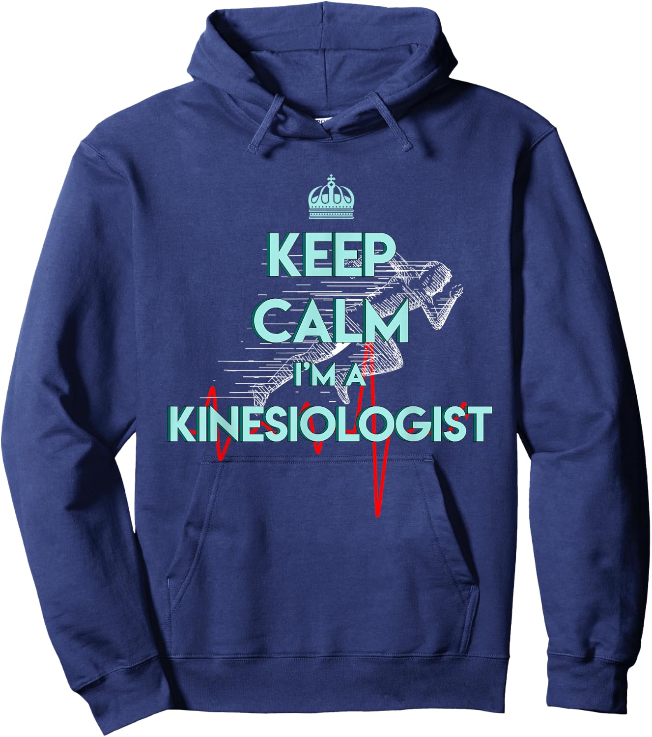 Kinesiologist Profession Kinesiology Practitioner Keep Calm Hoodie - Hoodie | Navy
