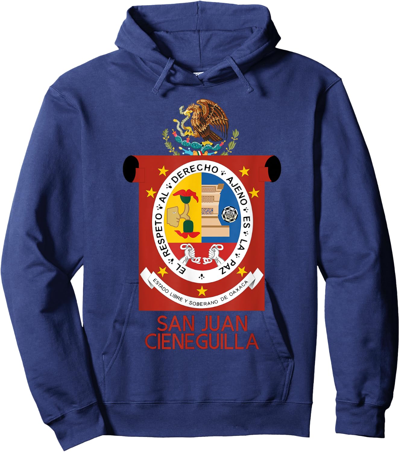 San Juan Cieneguilla Oaxaca Estado Mexico Escudo Eagle Hoodie - Hoodie | Navy
