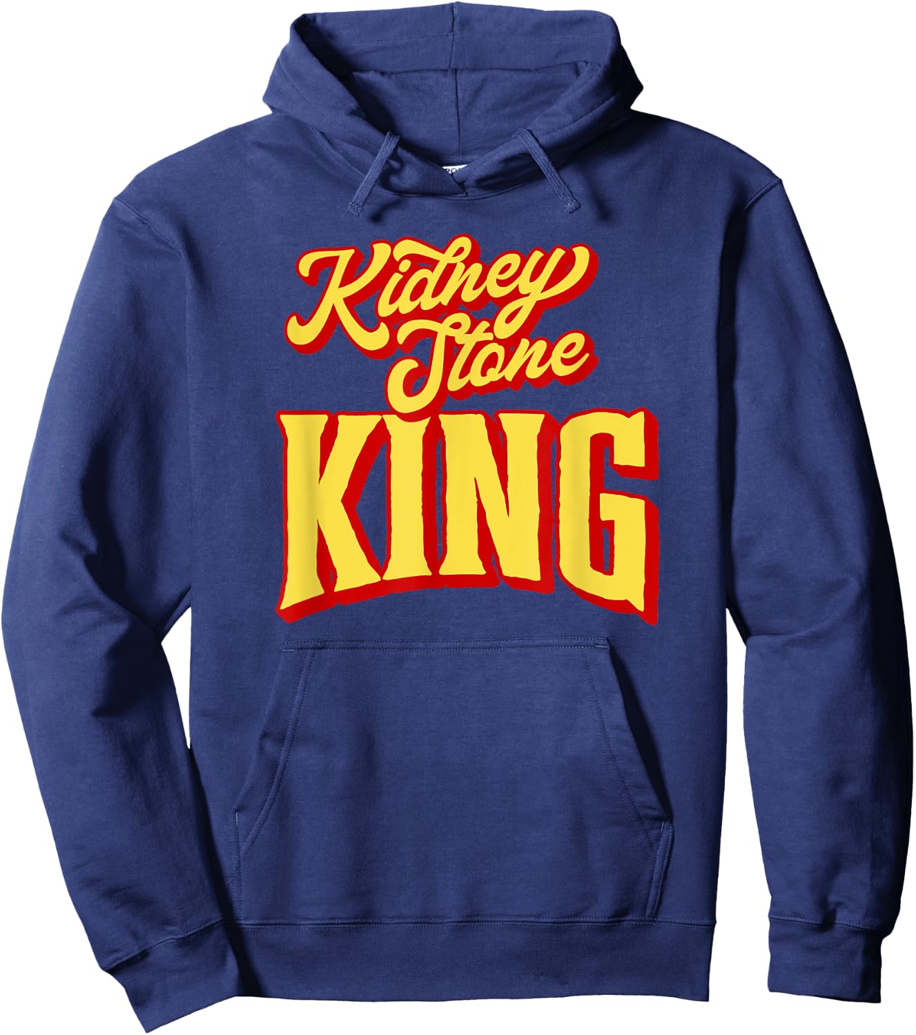 Kidney Stone King! Funny Kidney Stone Passing Retro Hoodie - Hoodie | Navy