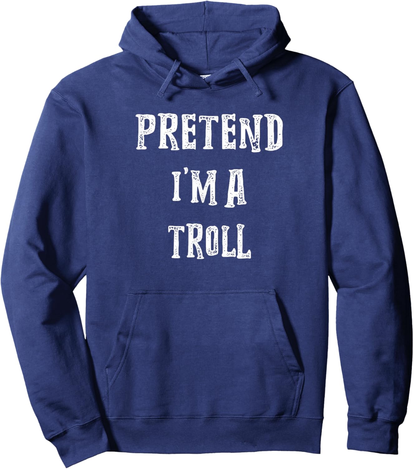 Pretend I'm A Troll Halloween Costume Couples Matching Hoodie - Hoodie | Navy