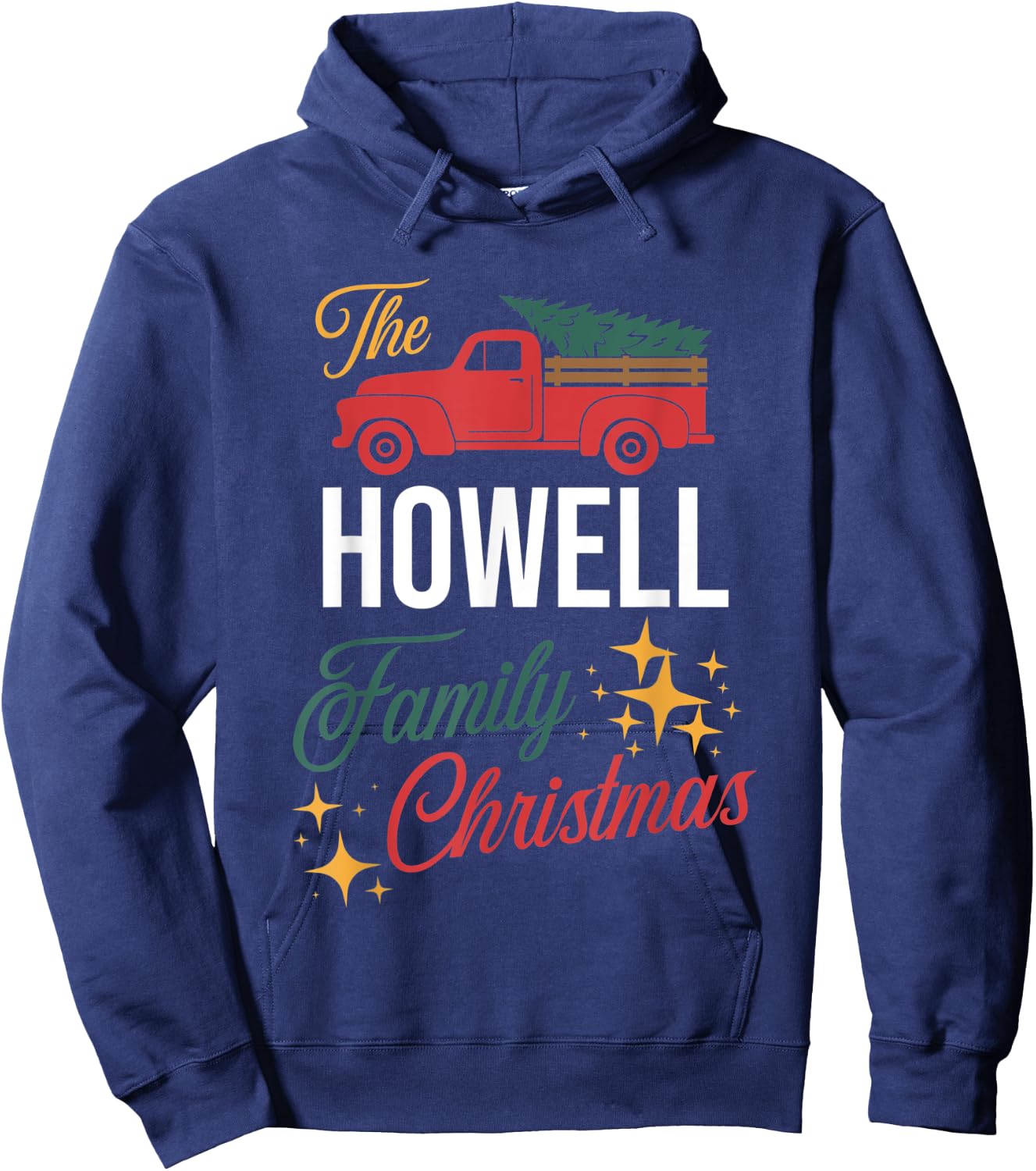 The Howell Family Christmas Matching Pajamas Group Gift Hoodie - Hoodie | Navy