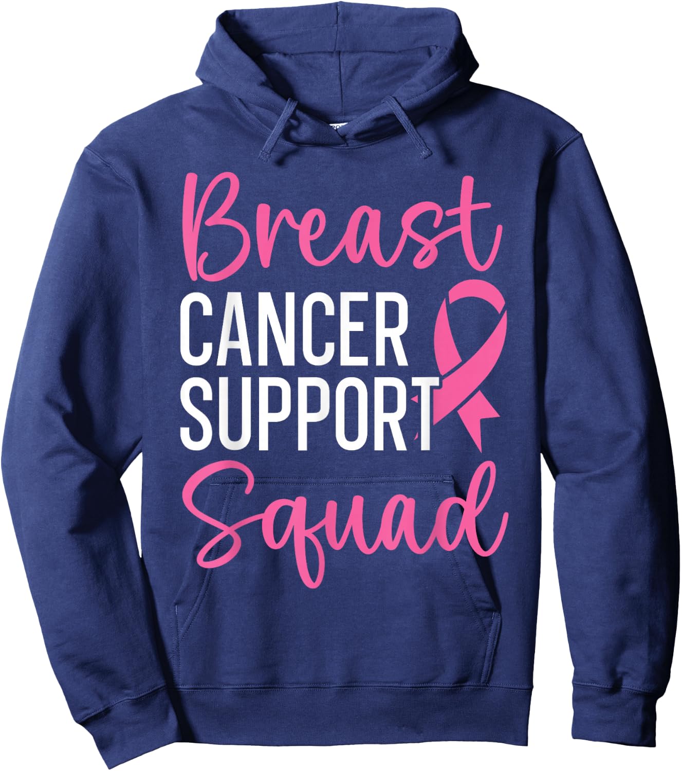 Breast Cancer Support Squad Breast Cancer Awareness Hoodie - Hoodie | Navy