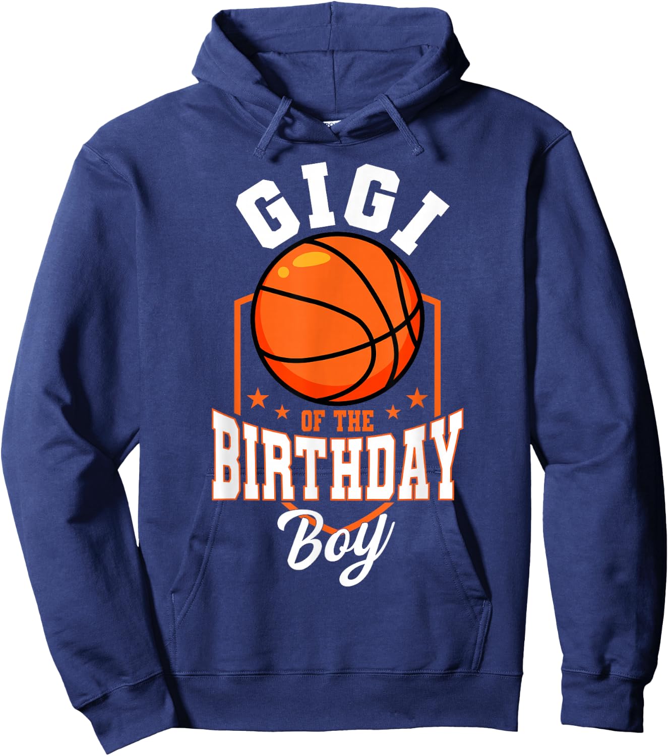Gigi Of The Birthday Boy Basketball Theme Bday Party Hoodie - Hoodie | Navy