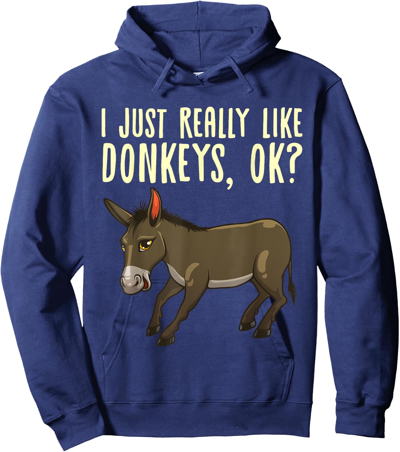 Funny Donkey Design Women Mule Animal Farming Horse Hoodie - Hoodie | Navy