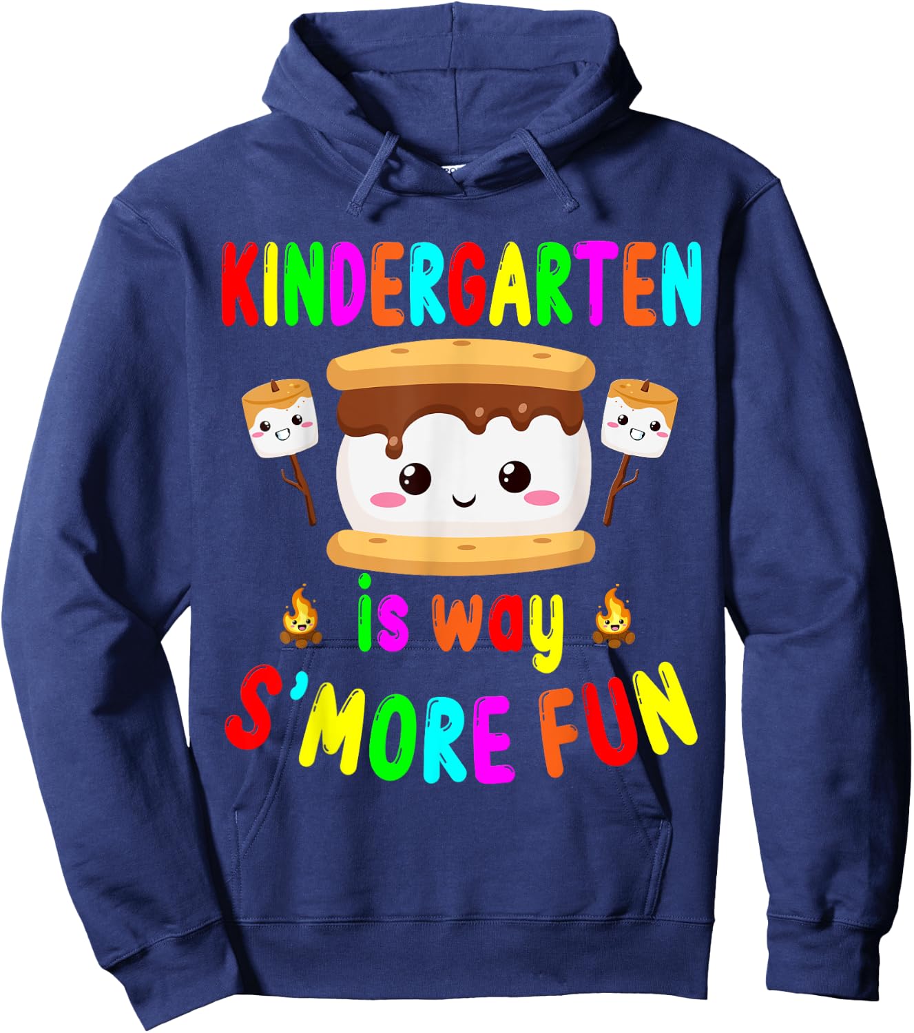 Back to School Kindergarten is way S'more Fun Kids Teachers Hoodie - Hoodie | Navy