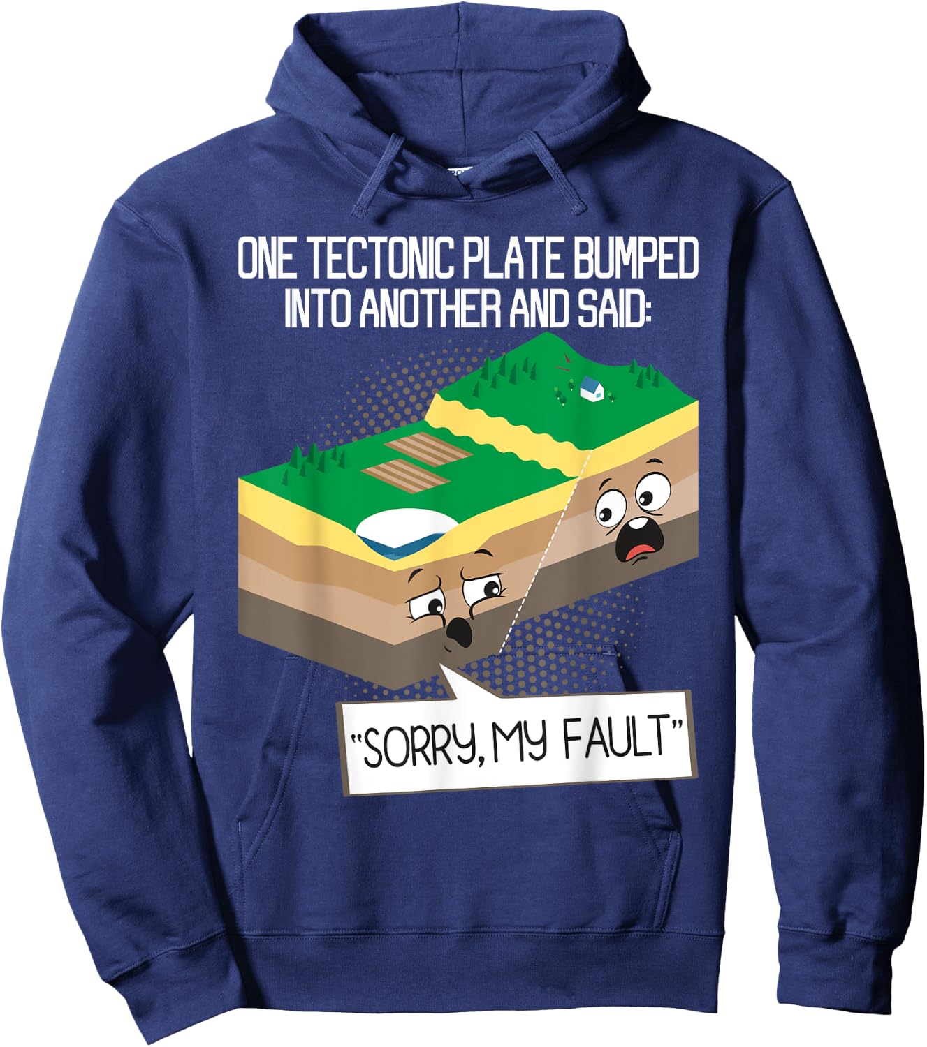 Tectonic Plate - Geology Earth Science Teacher Seismology Hoodie - Hoodie | Navy