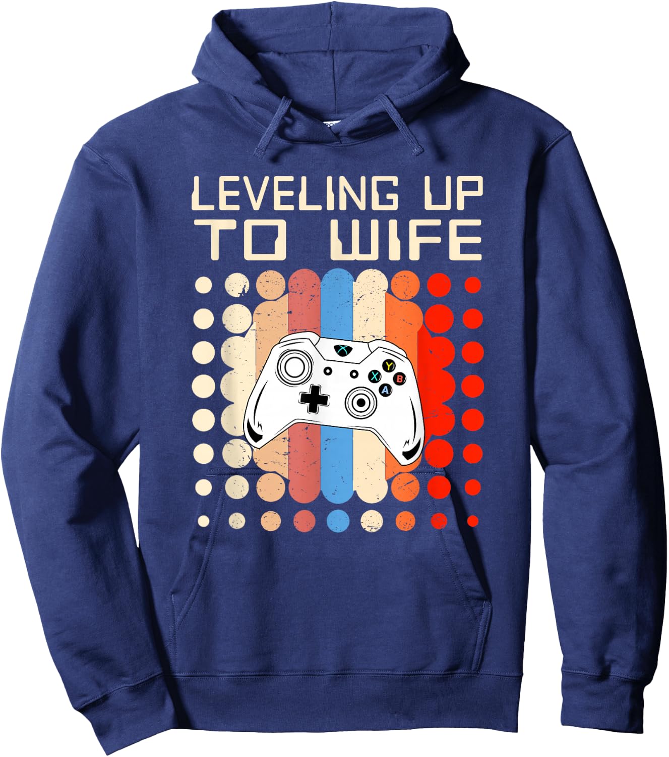 Leveling Up To Wife Gaming Engagement Bride Announcement Hoodie - Hoodie | Navy